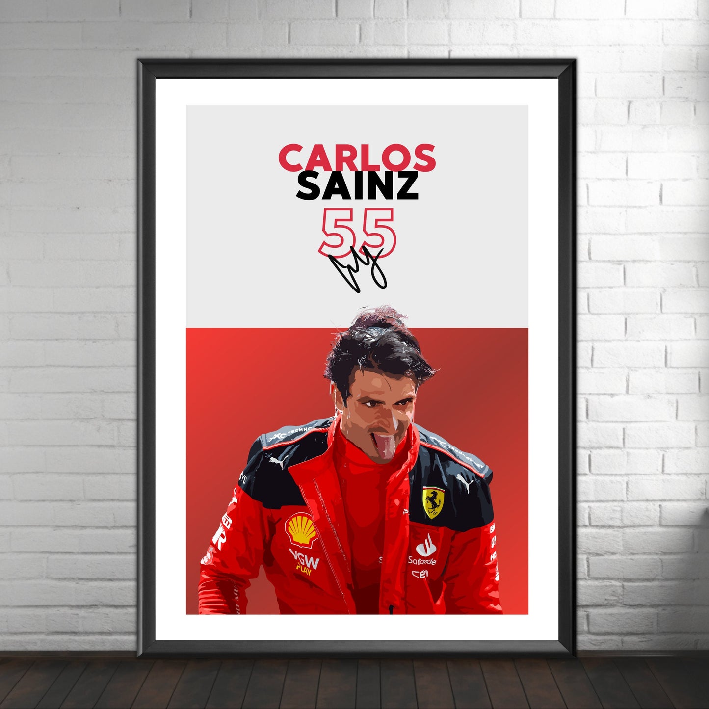Carlos Sainz Print, F1 Poster