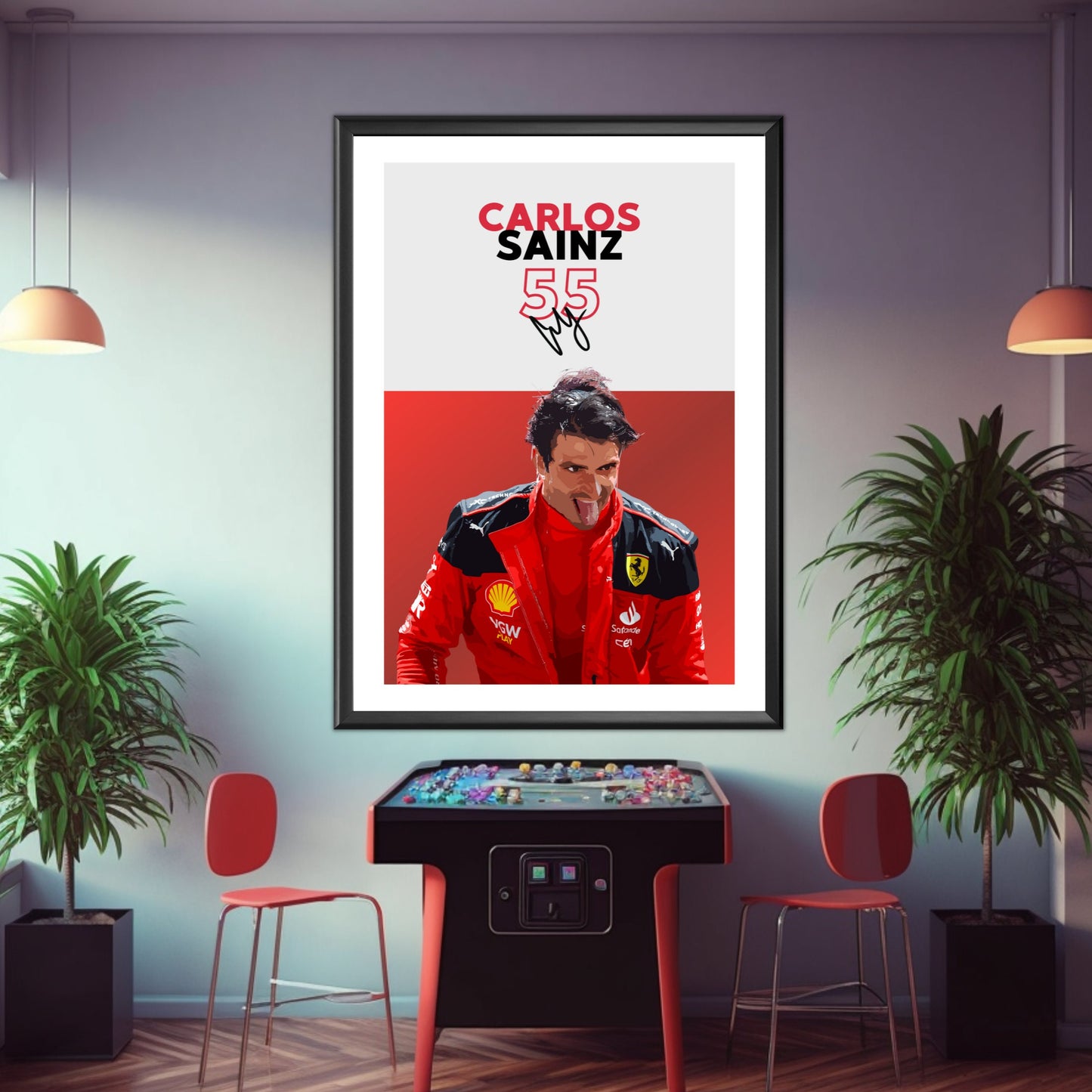 Carlos Sainz Print, F1 Poster