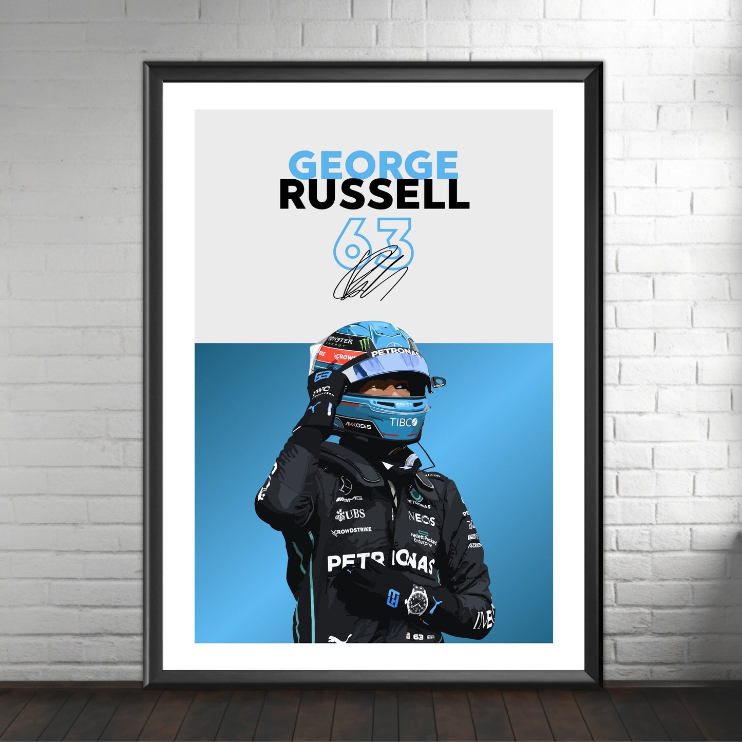 George Russell Poster, F1 Print
