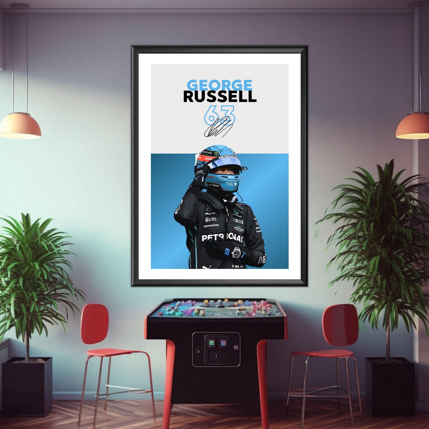 George Russell Poster, F1 Print