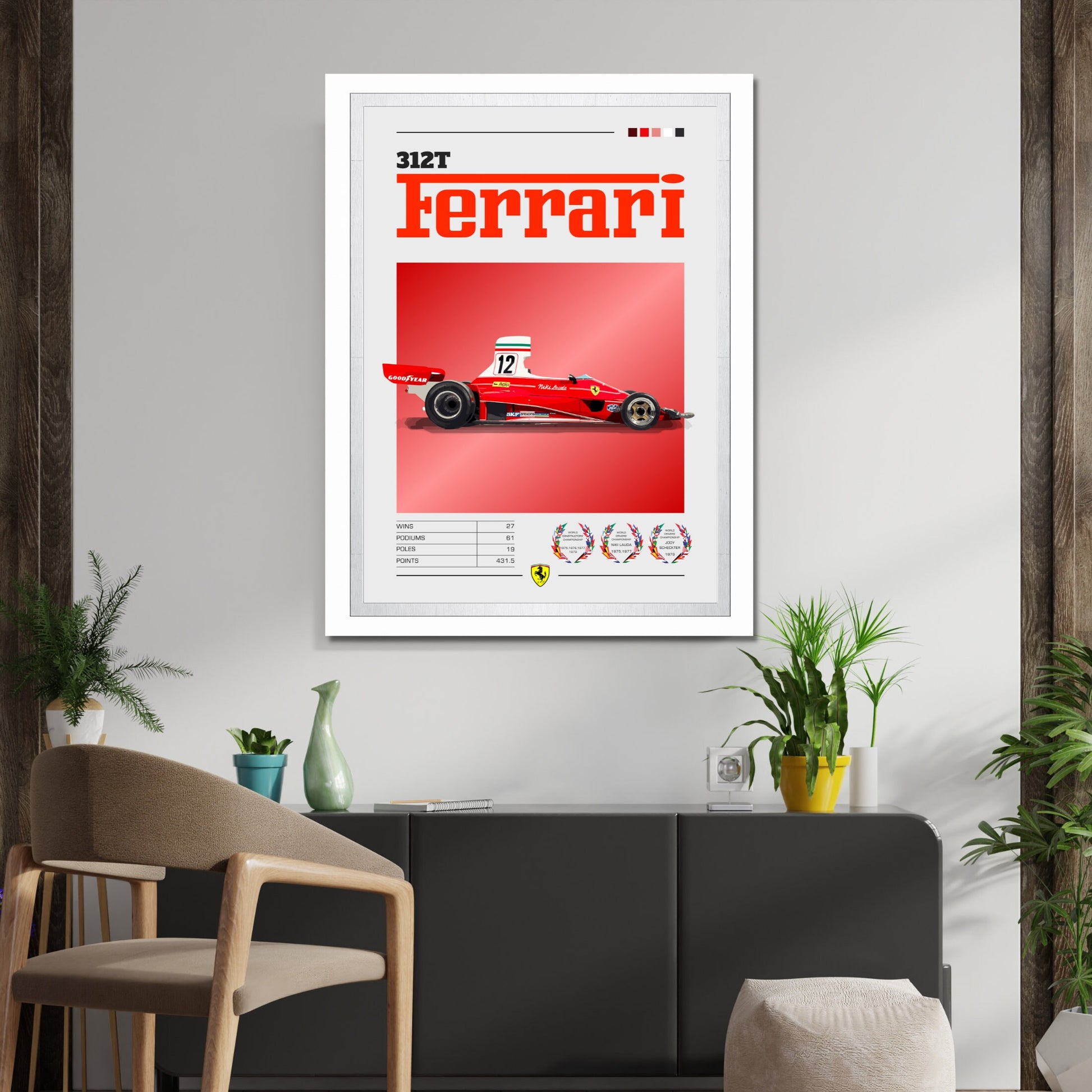 Ferrari 312T F1 Poster