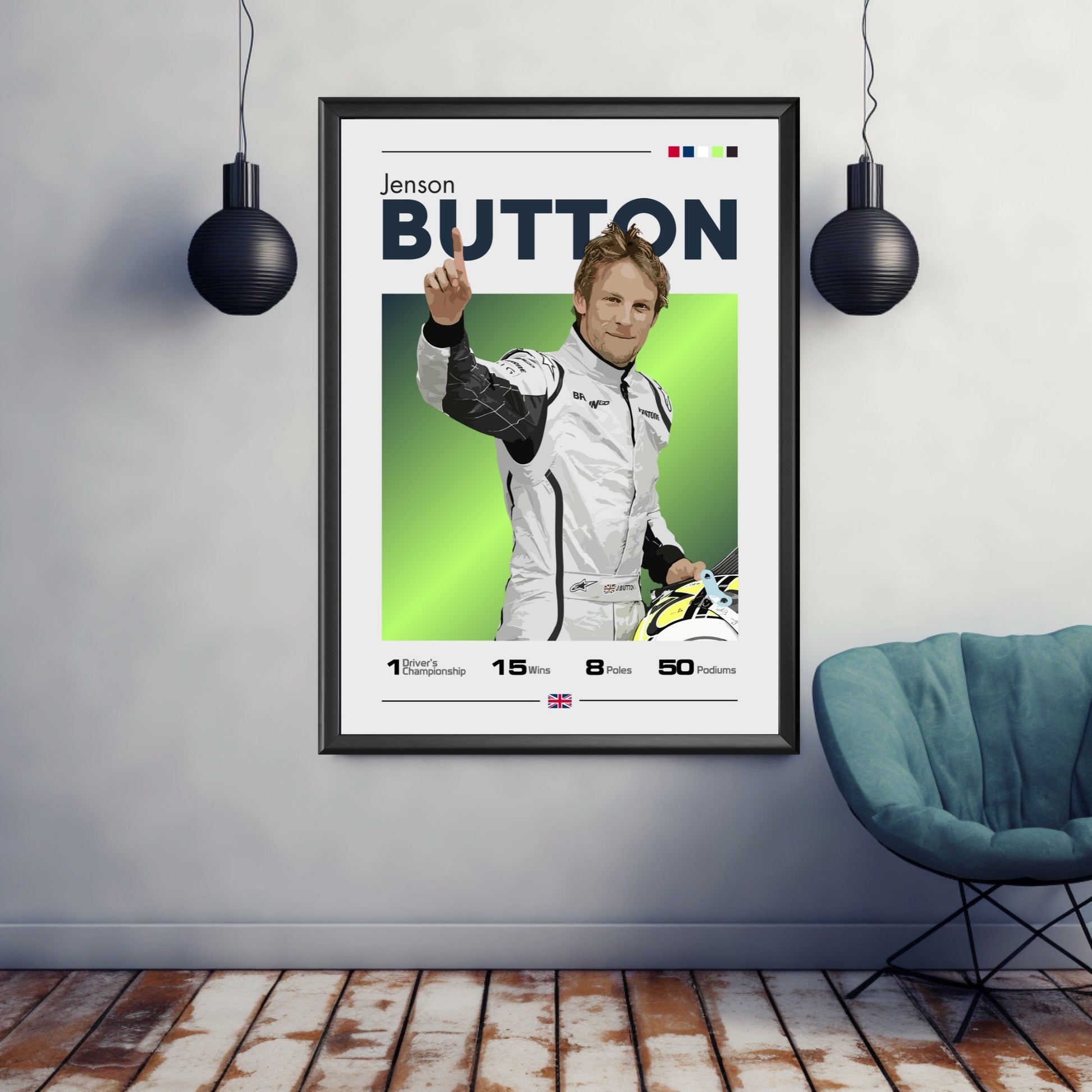 Jenson Button Poster - Brawn GP