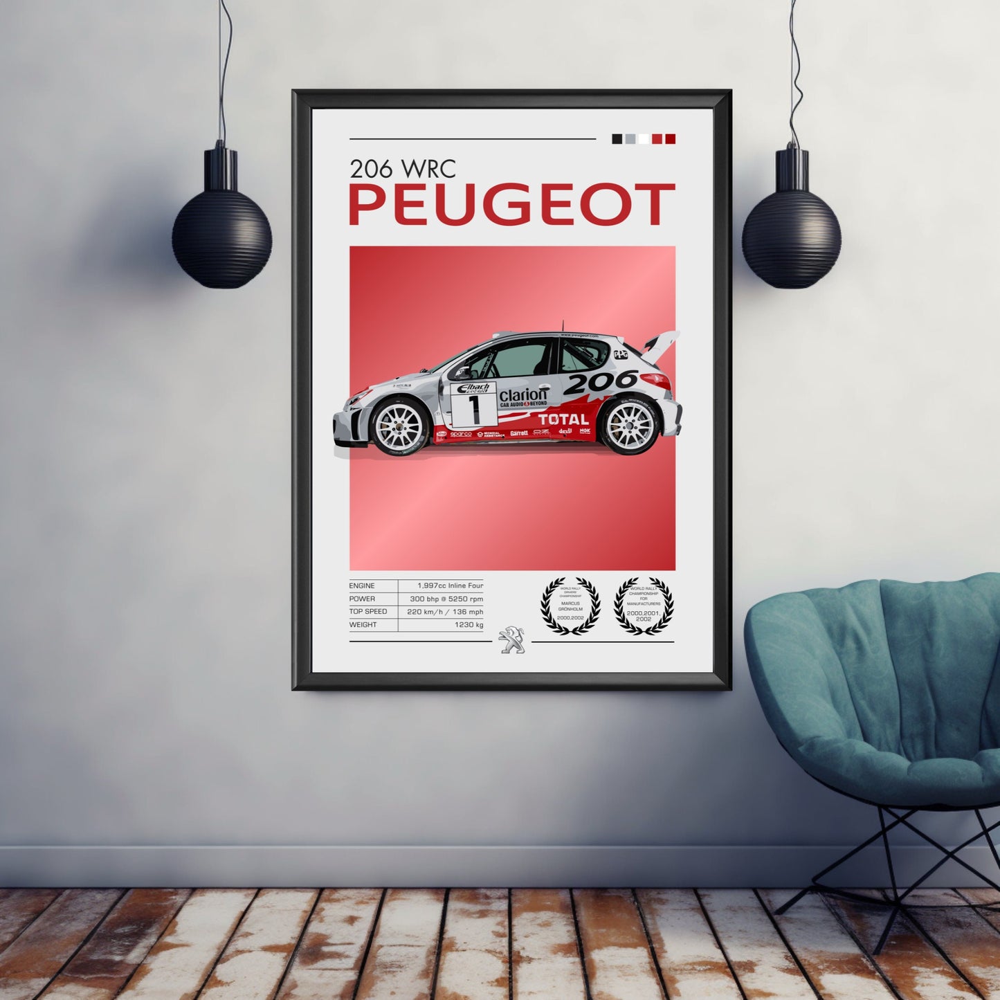 Peugoet 206 WRC Poster