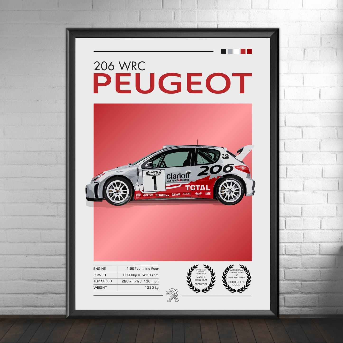 Peugoet 206 WRC Poster