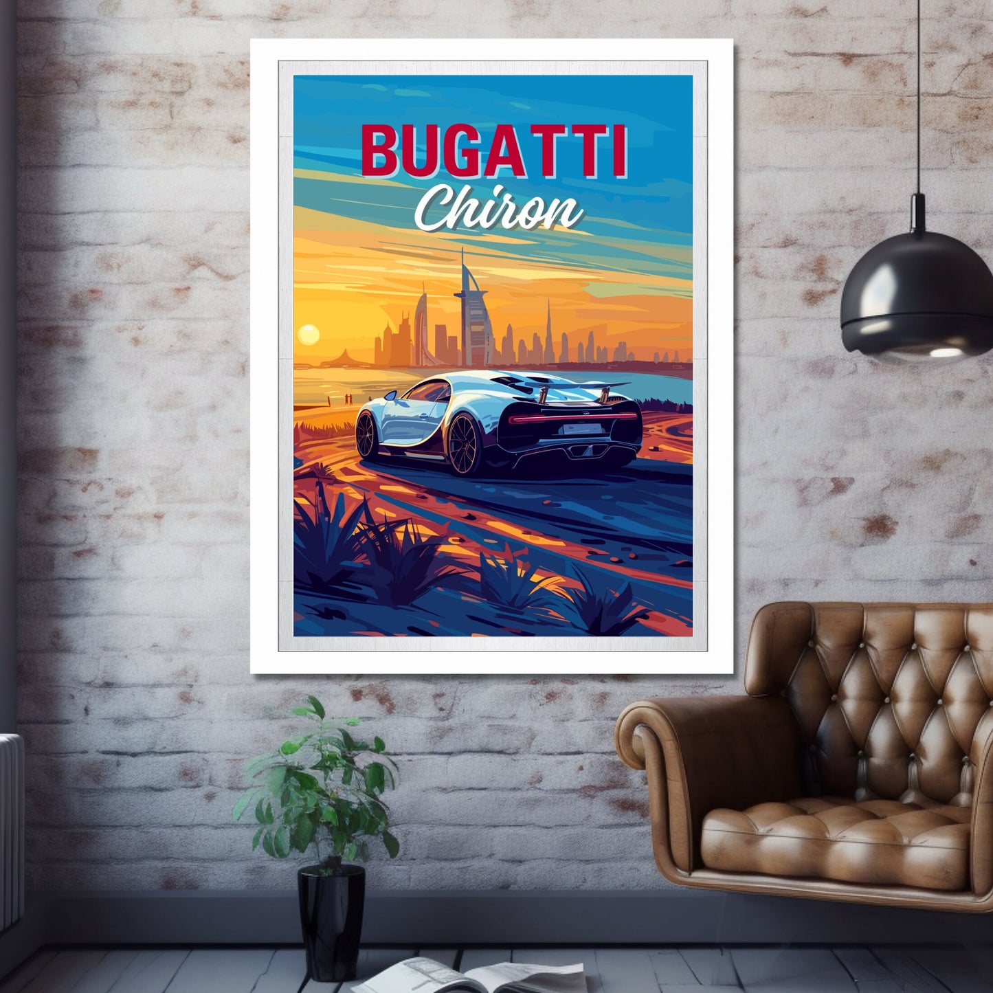 2010s Bugatti Chiron Car Print