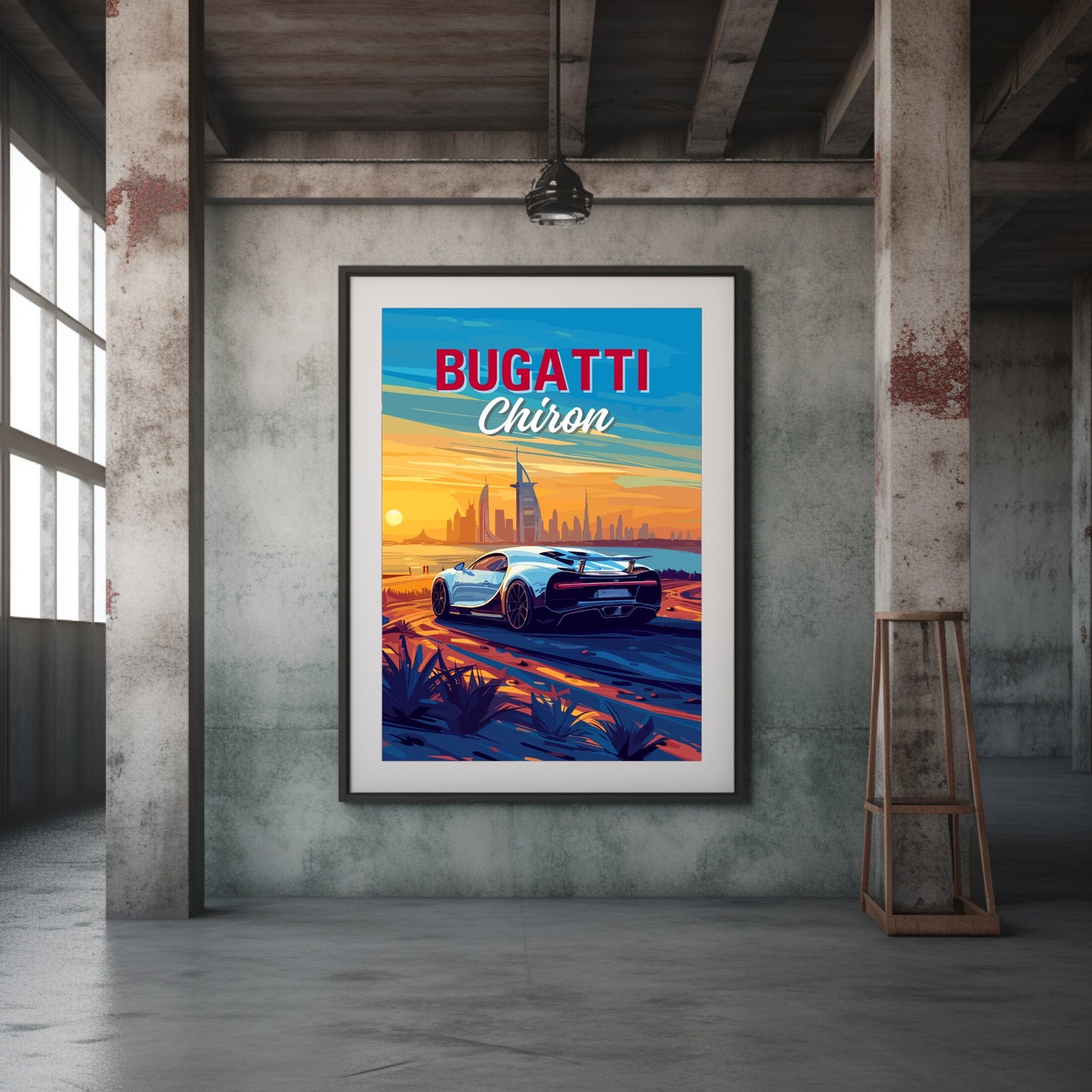 2010s Bugatti Chiron Car Print