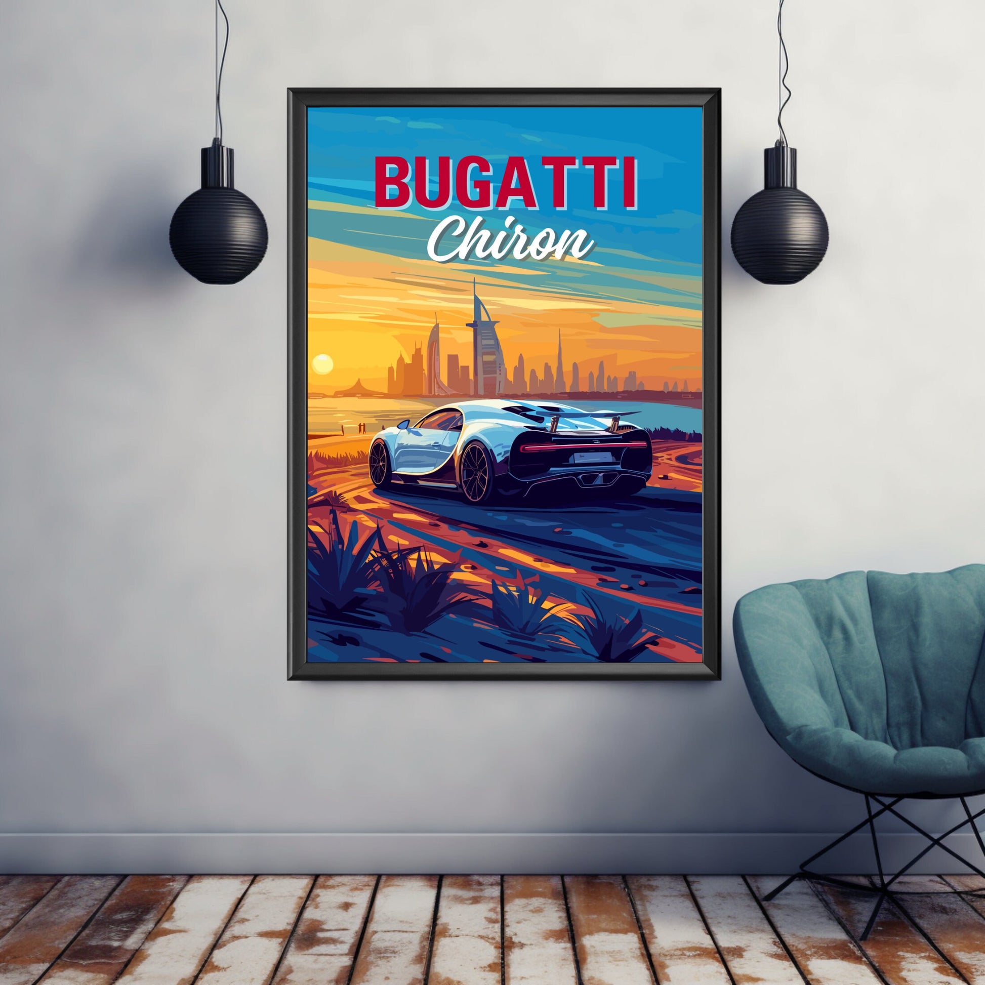 2010s Bugatti Chiron Car Print