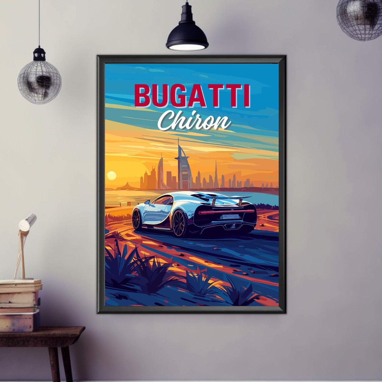 2010s Bugatti Chiron Car Print