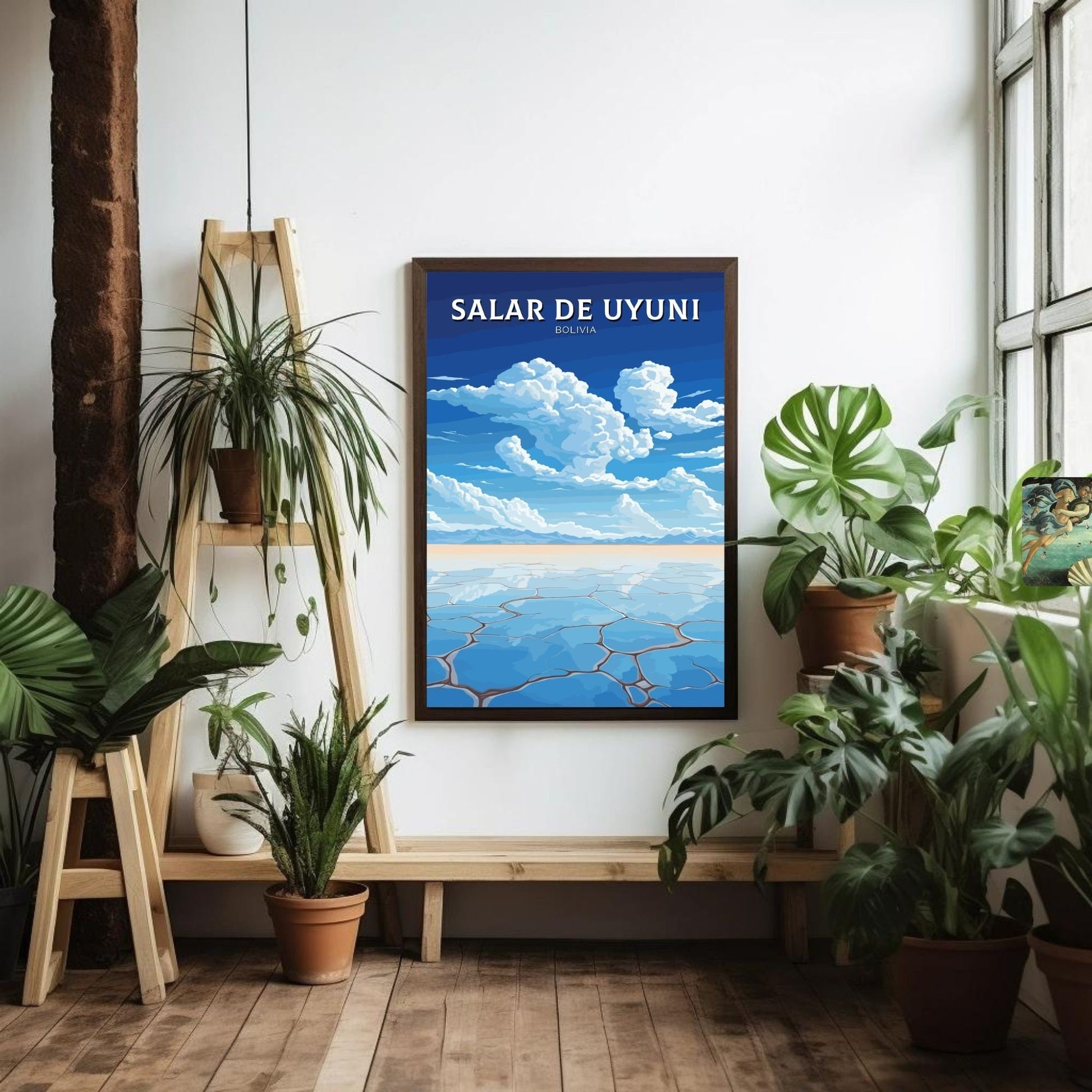 Salar de Uyuni Poster | Salar de Uyuni Illustration | Salar de Uyuni Wall Art | Salar de Uyuni Print | Bolivia Painting | ID 40