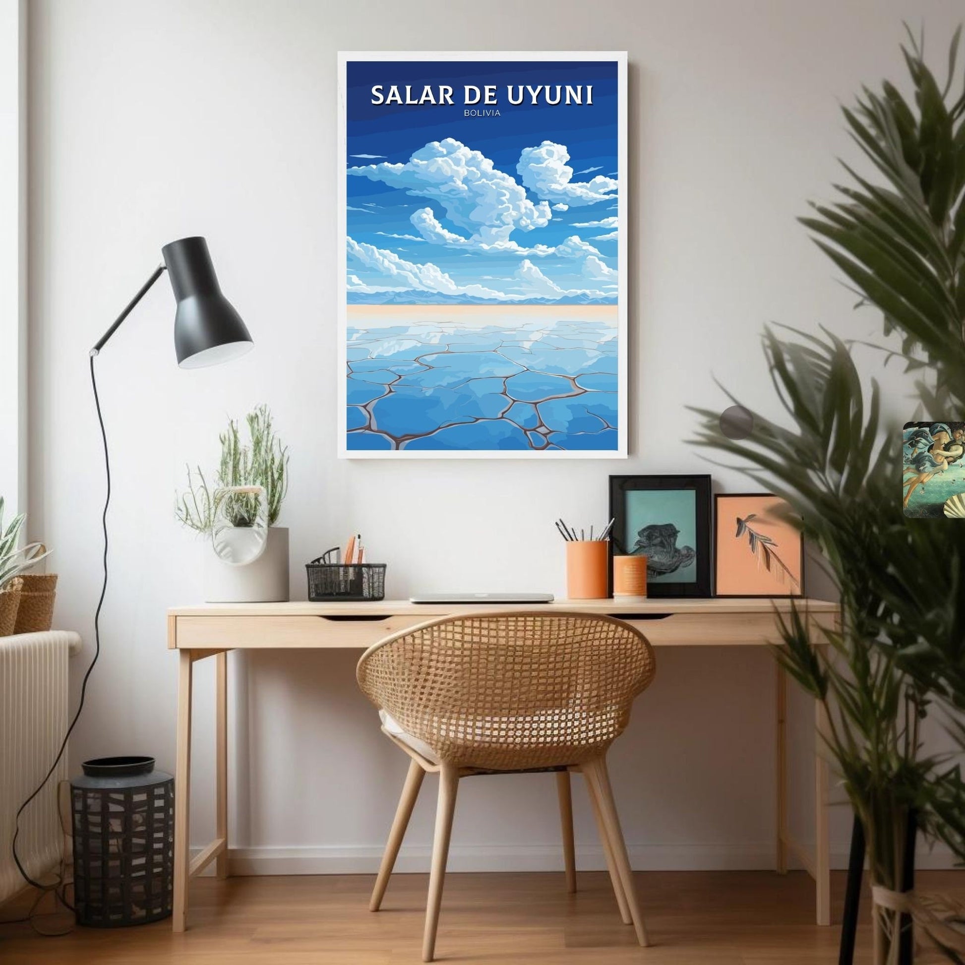 Salar de Uyuni Poster | Salar de Uyuni Illustration | Salar de Uyuni Wall Art | Salar de Uyuni Print | Bolivia Painting | ID 40