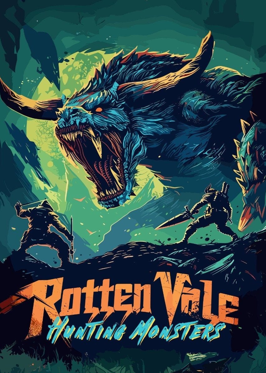 rotten vale monsters Rotten Vale Poster – Monster Hunter World Gothic Wall Art – Brighton Posters