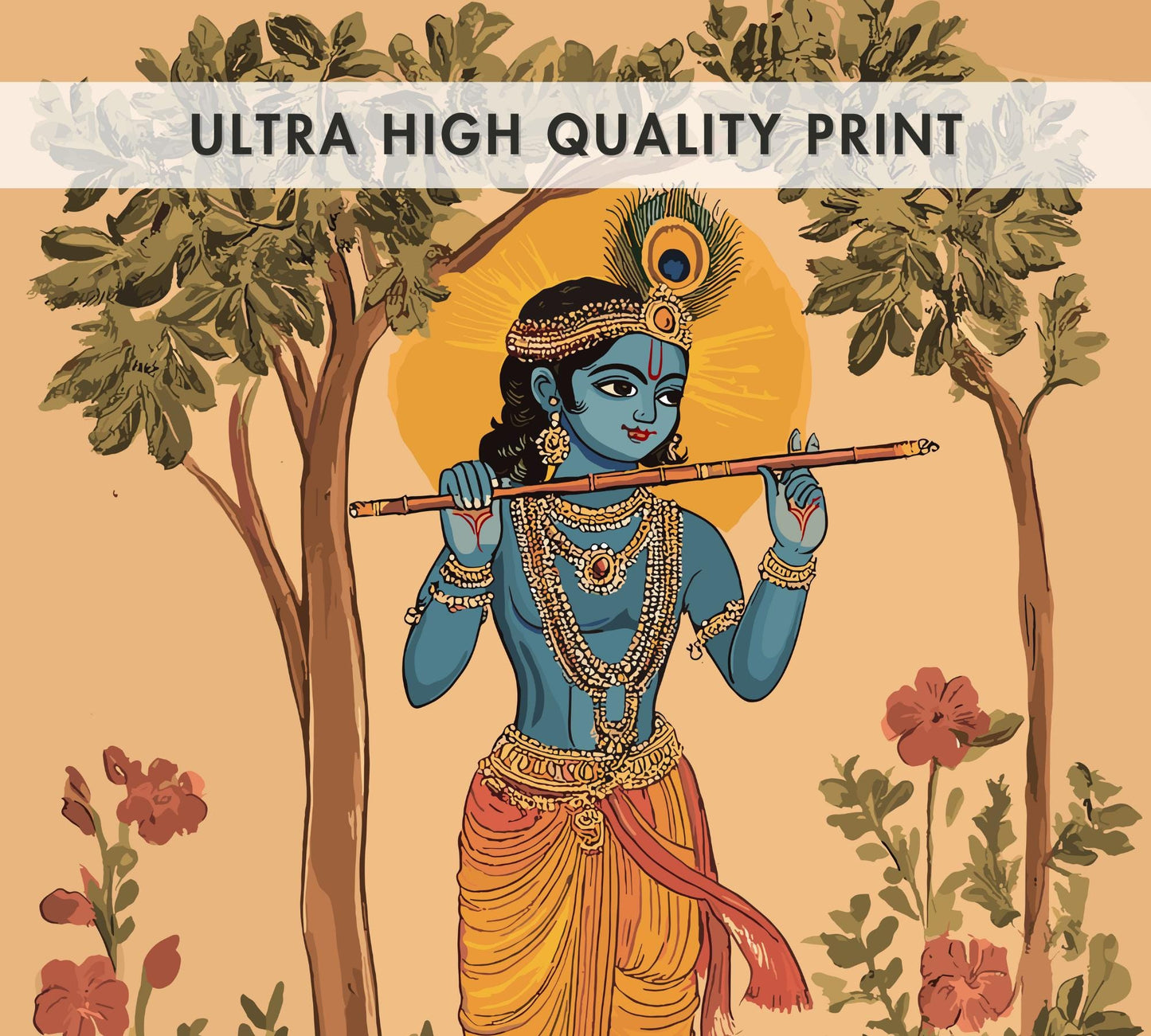 Krishna Print - Hindu Mythology Poster