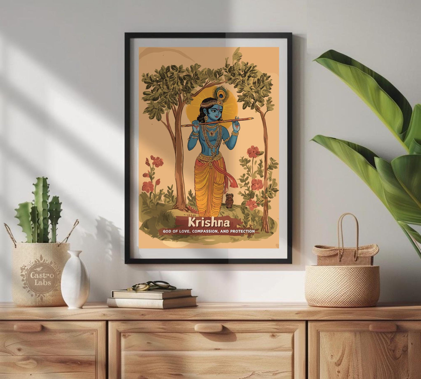 Krishna Print - Hindu Mythology Poster
