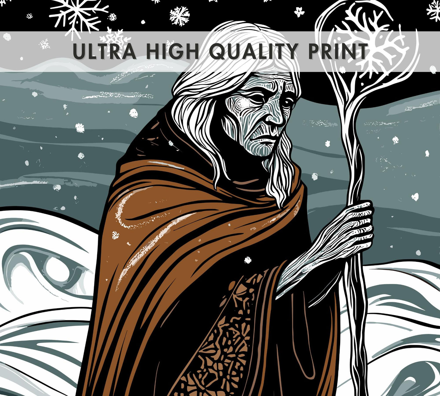 Cailleach Poster, Celtic Mythology