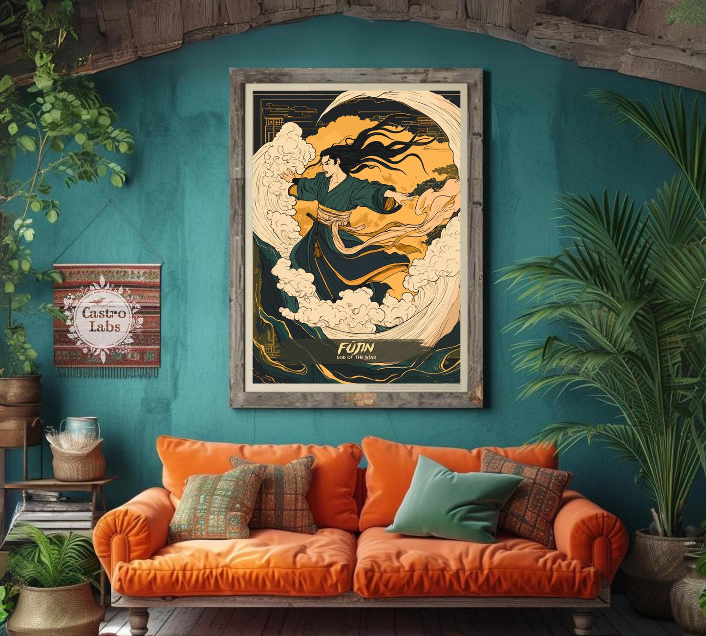 Fujin Poster, Japanese Mythology