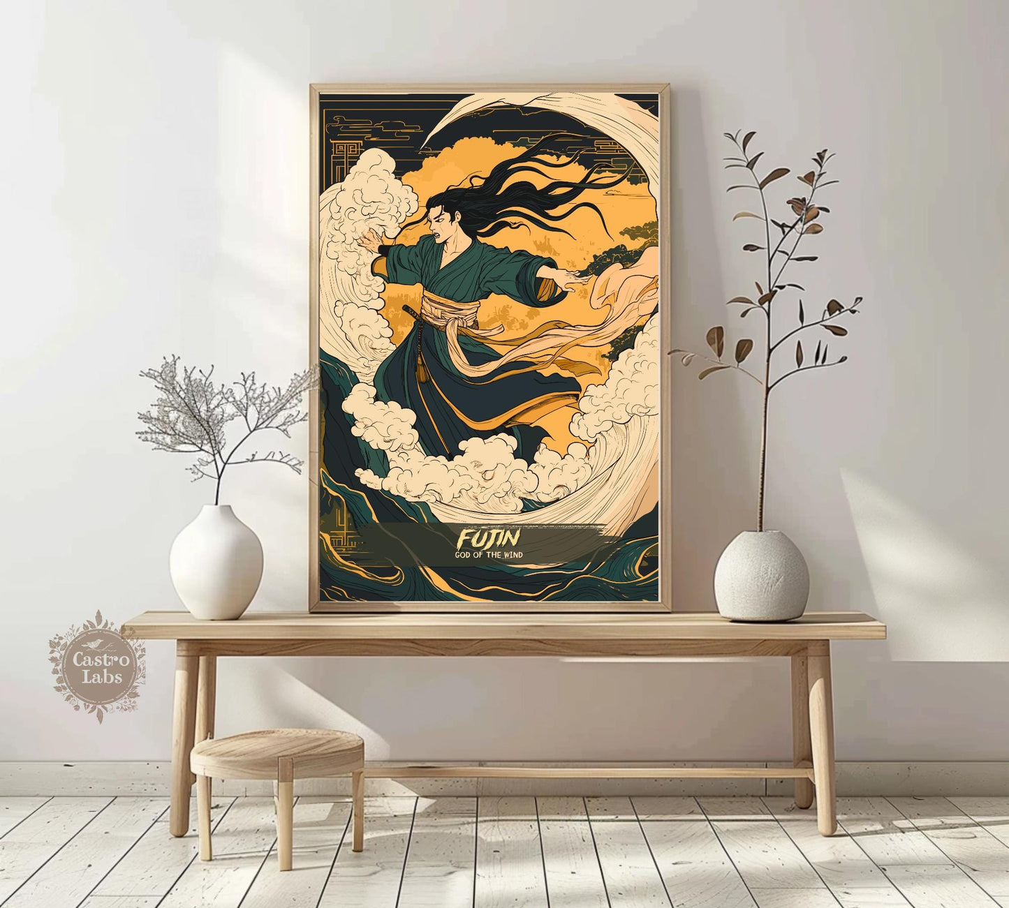 Fujin Poster, Japanese Mythology