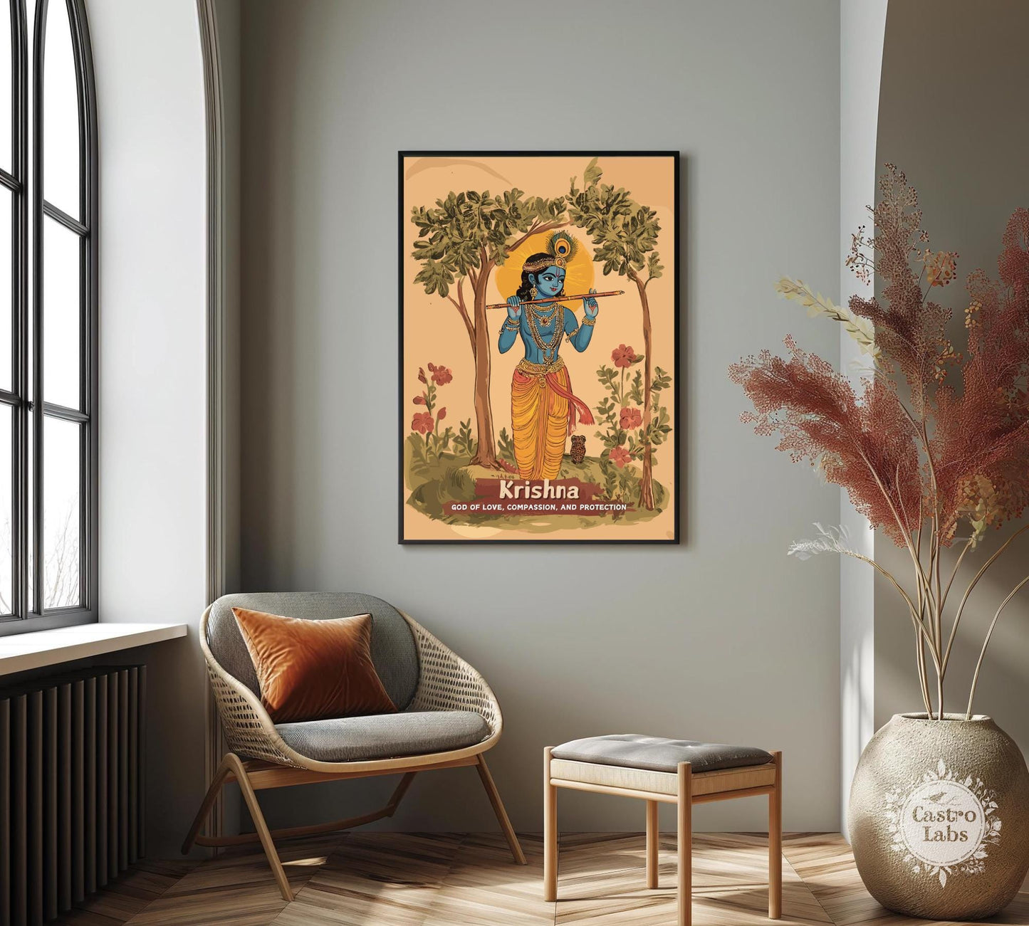 Krishna Print - Hindu Mythology Poster
