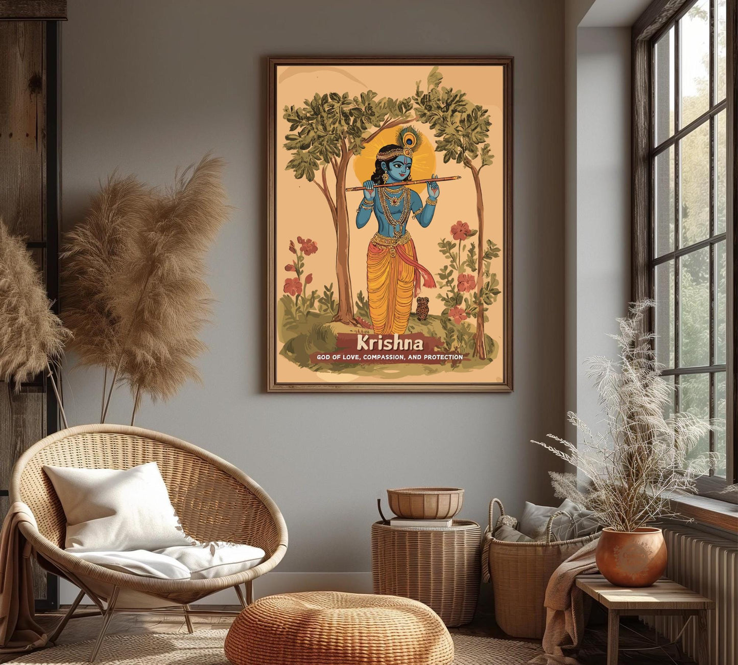 Krishna Print - Hindu Mythology Poster
