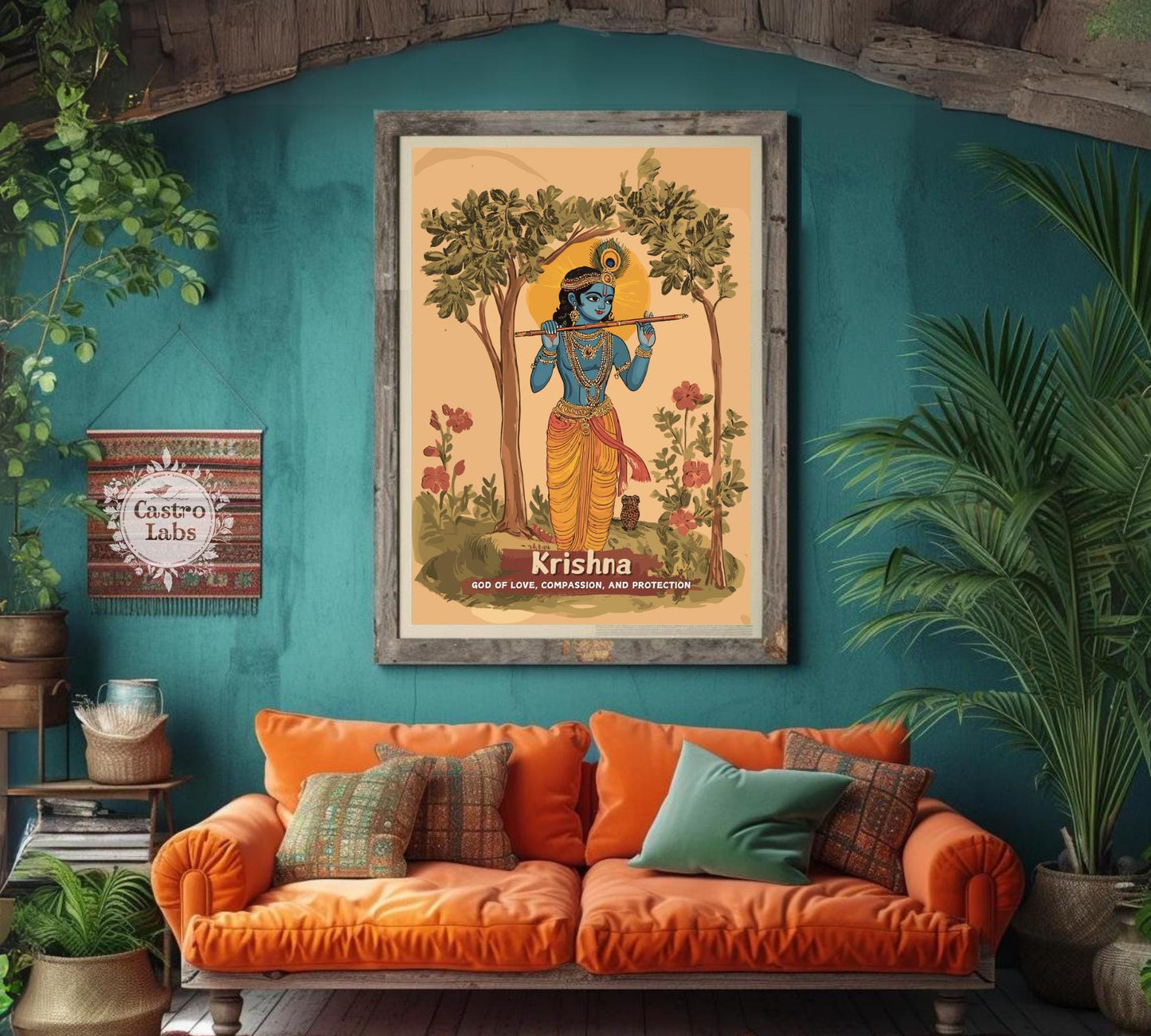 Krishna Print - Hindu Mythology Poster