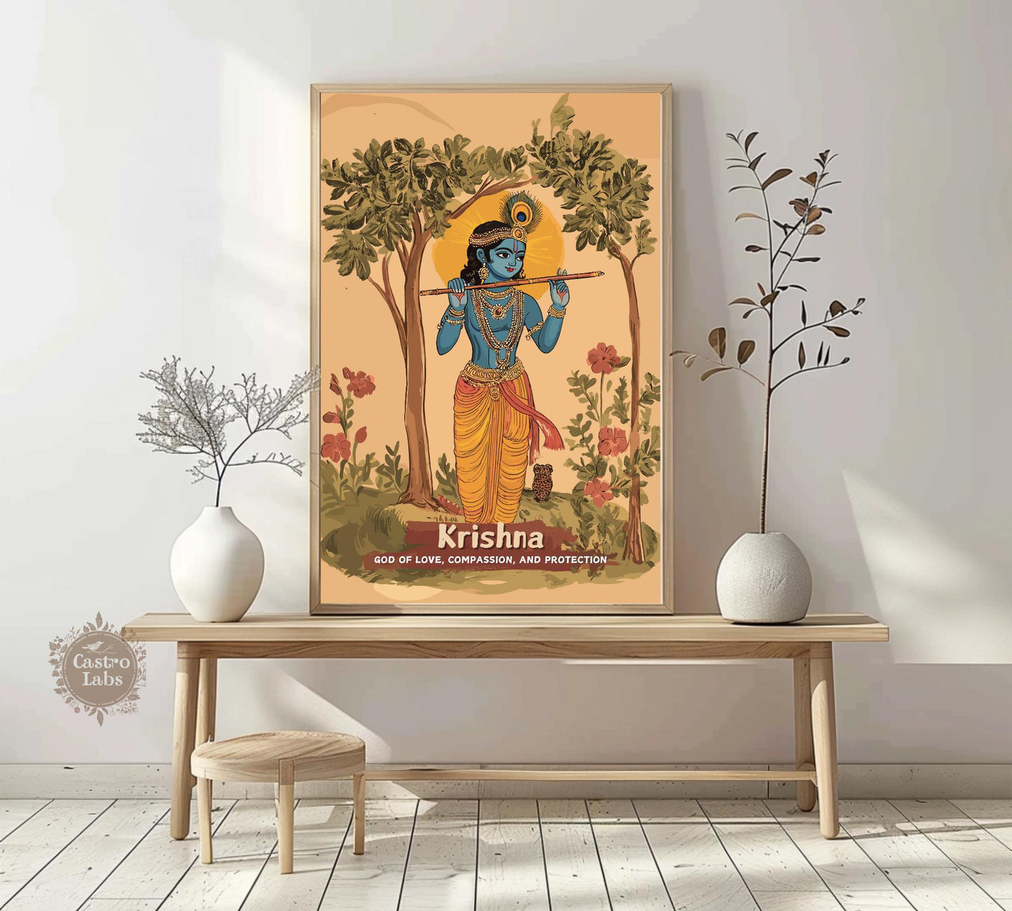 Krishna Print - Hindu Mythology Poster