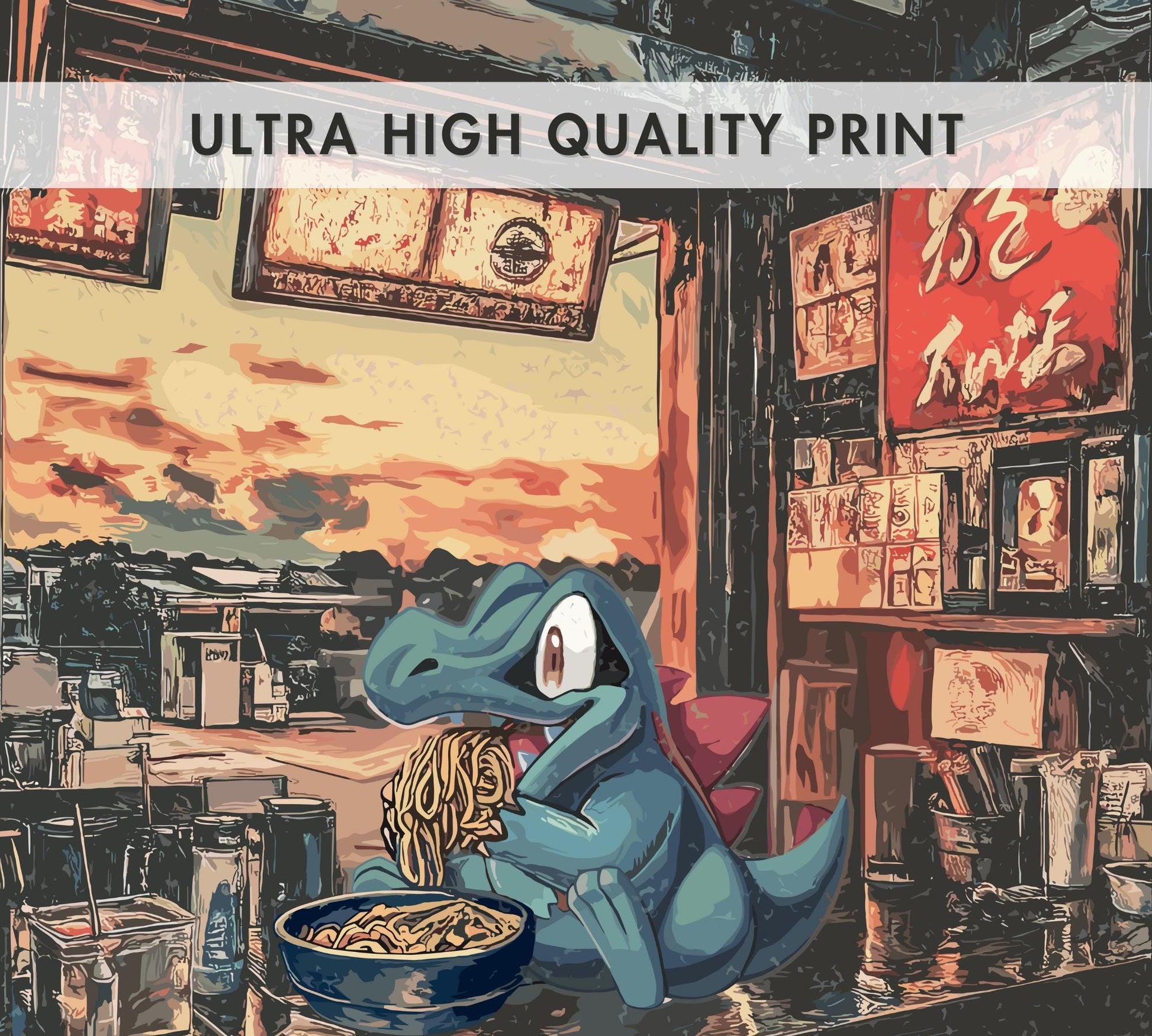 Totodile Ramen Series Poster