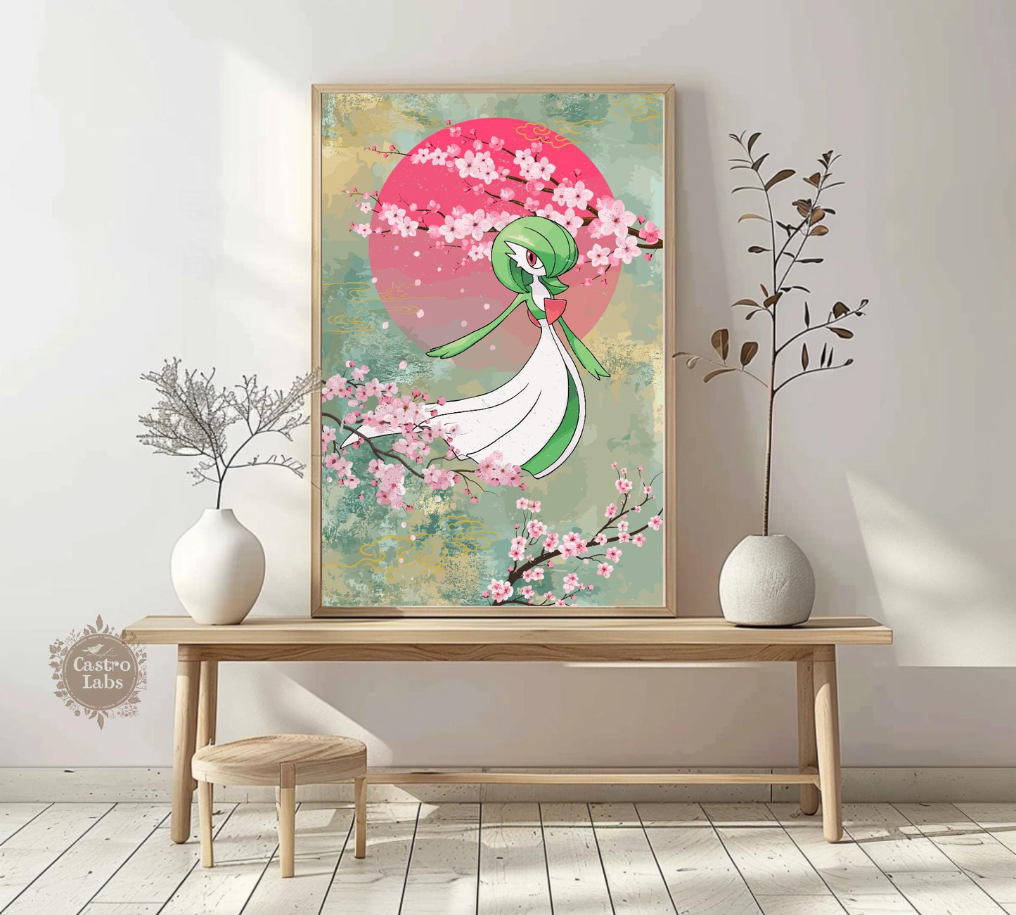 Gardevoir: Japanese Tapestry Style Pokemon Anime Poster
