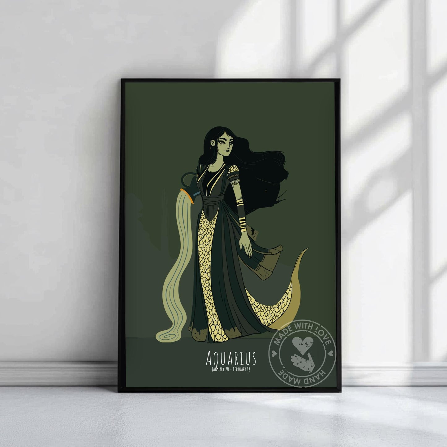 Aquarius Zodiac Sign Poster