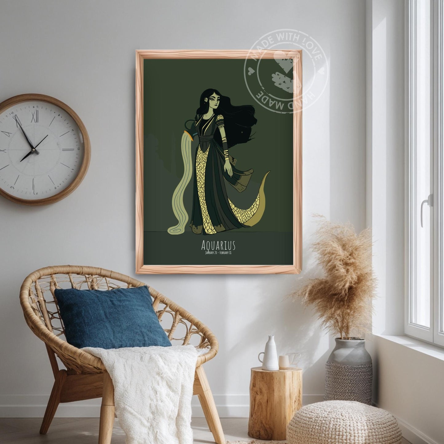 Aquarius Zodiac Sign Poster