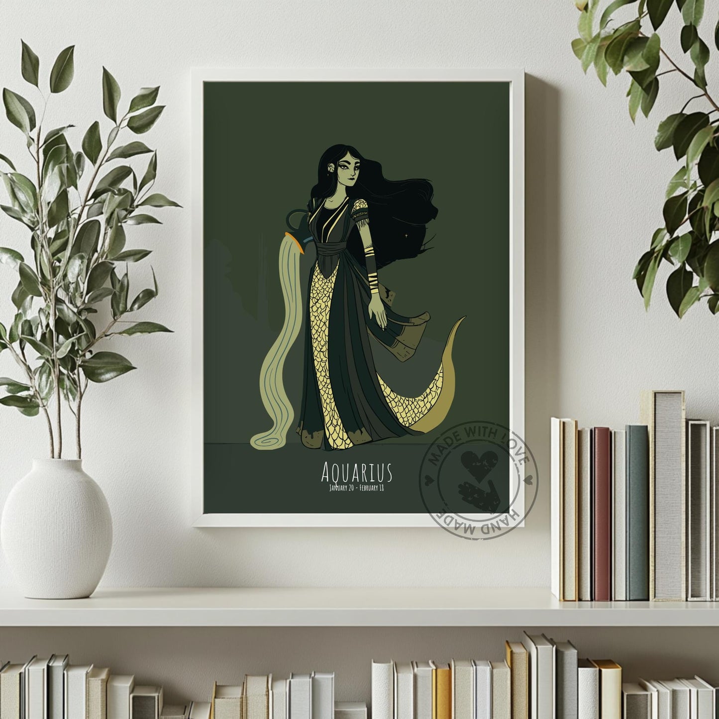Aquarius Zodiac Sign Poster