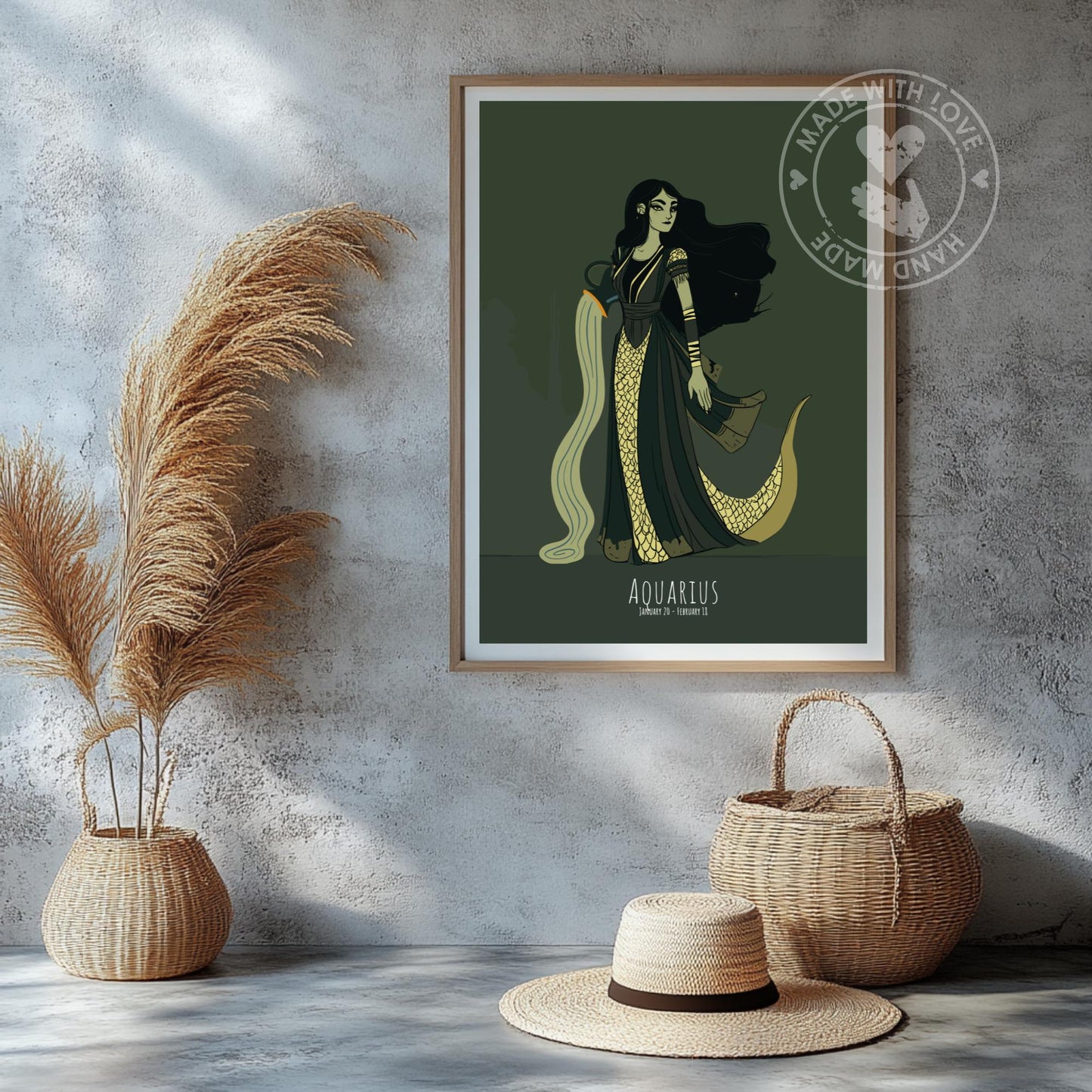 Aquarius Zodiac Sign Poster