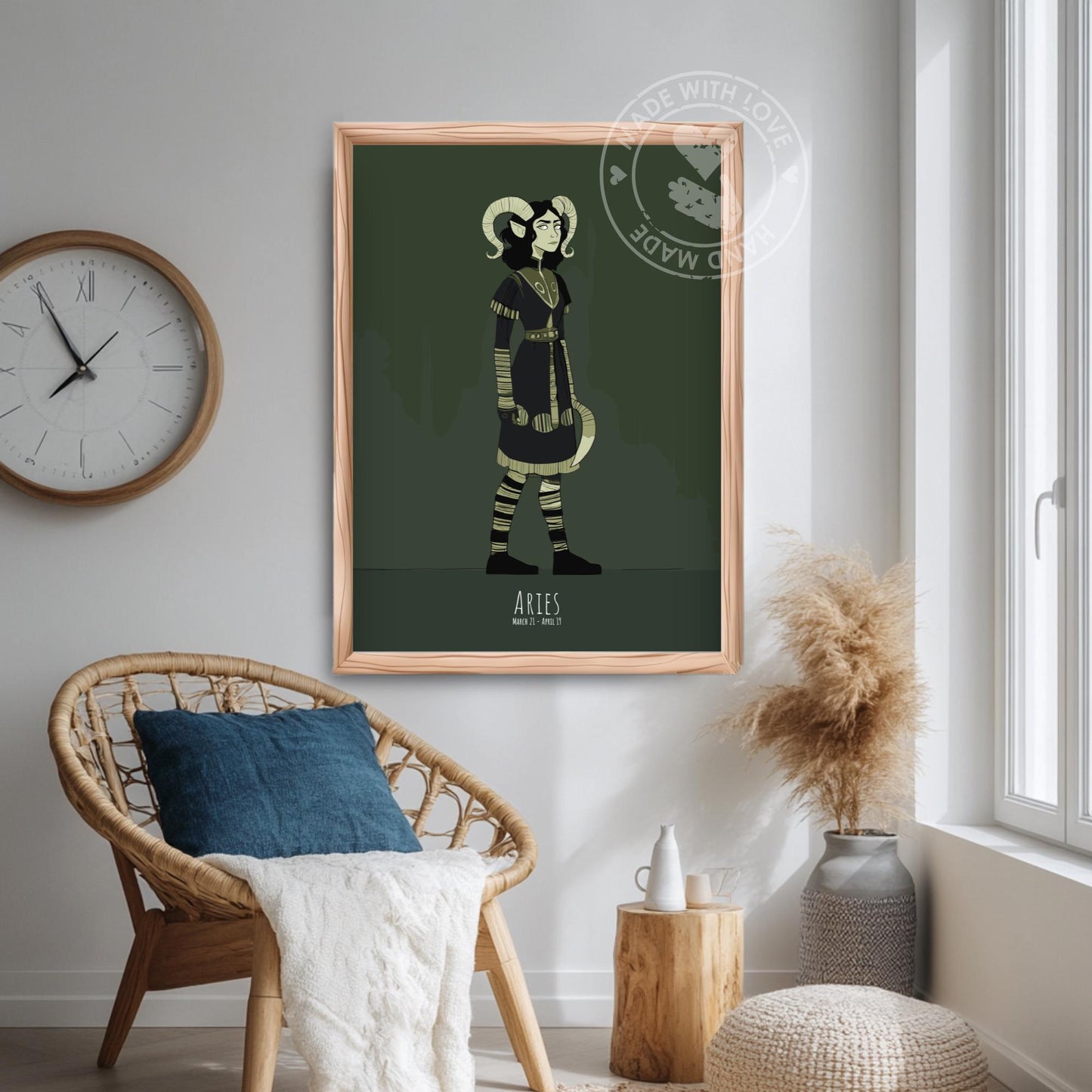Aries Zodiac Sign Poster
