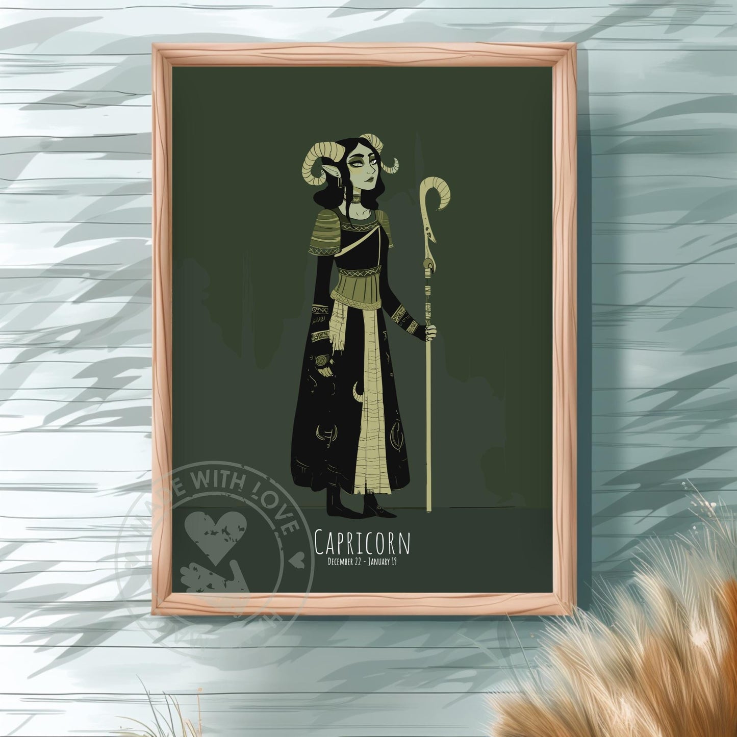 Capricorn Zodiac Sign Poster