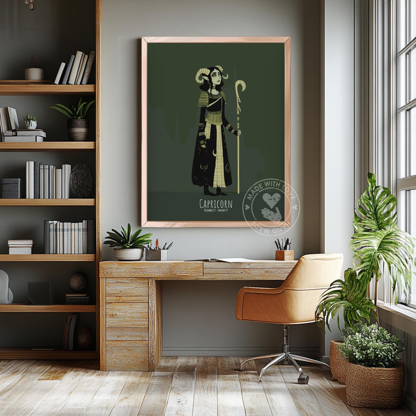 Capricorn Zodiac Sign Poster
