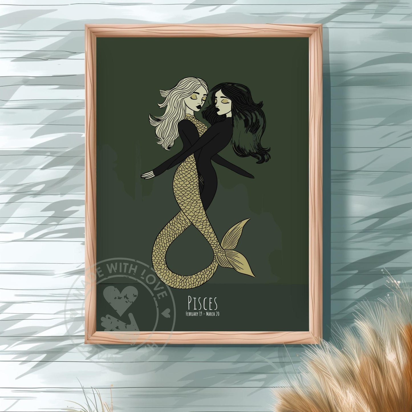 Pisces Zodiac Sign Poster