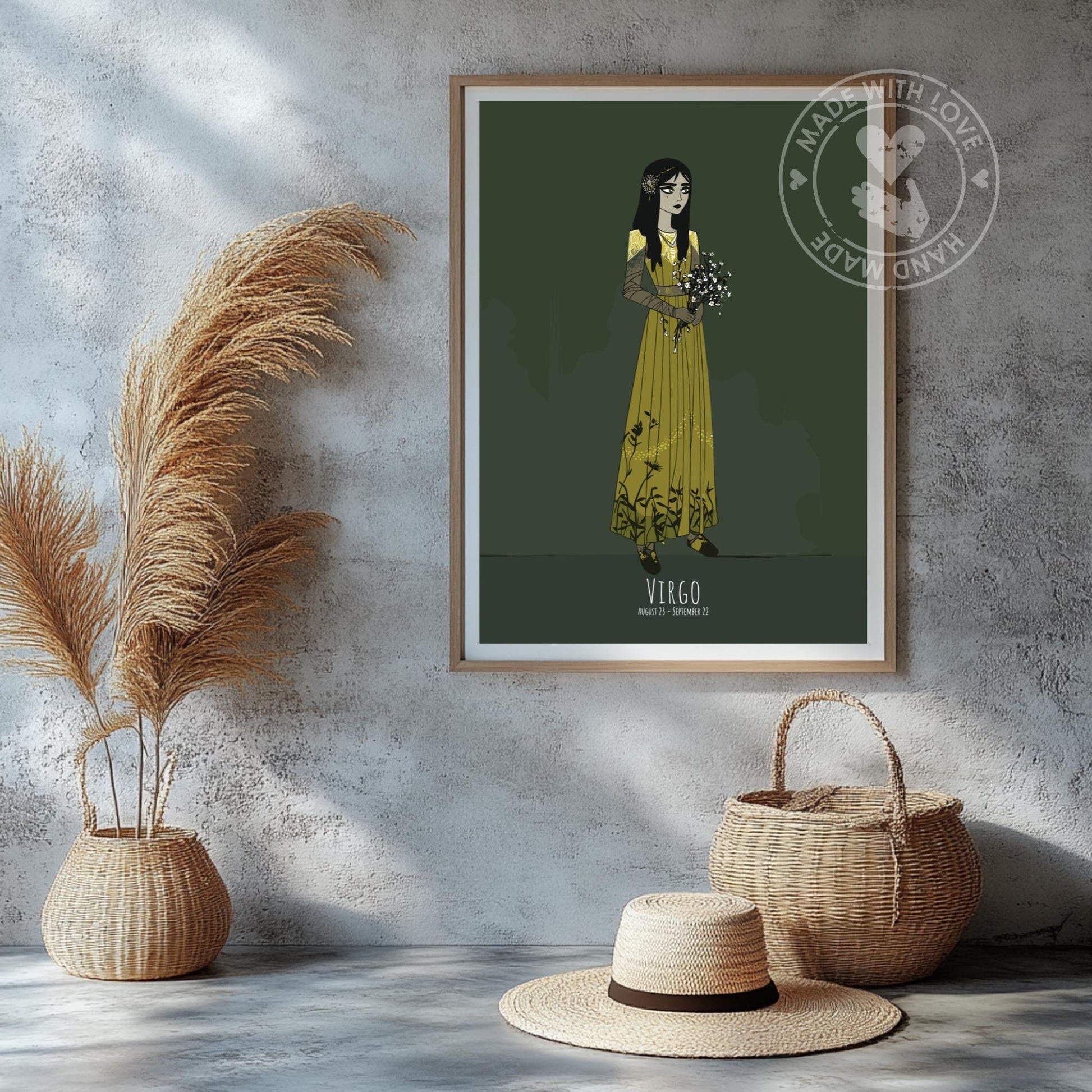 Virgo Zodiac Sign Poster