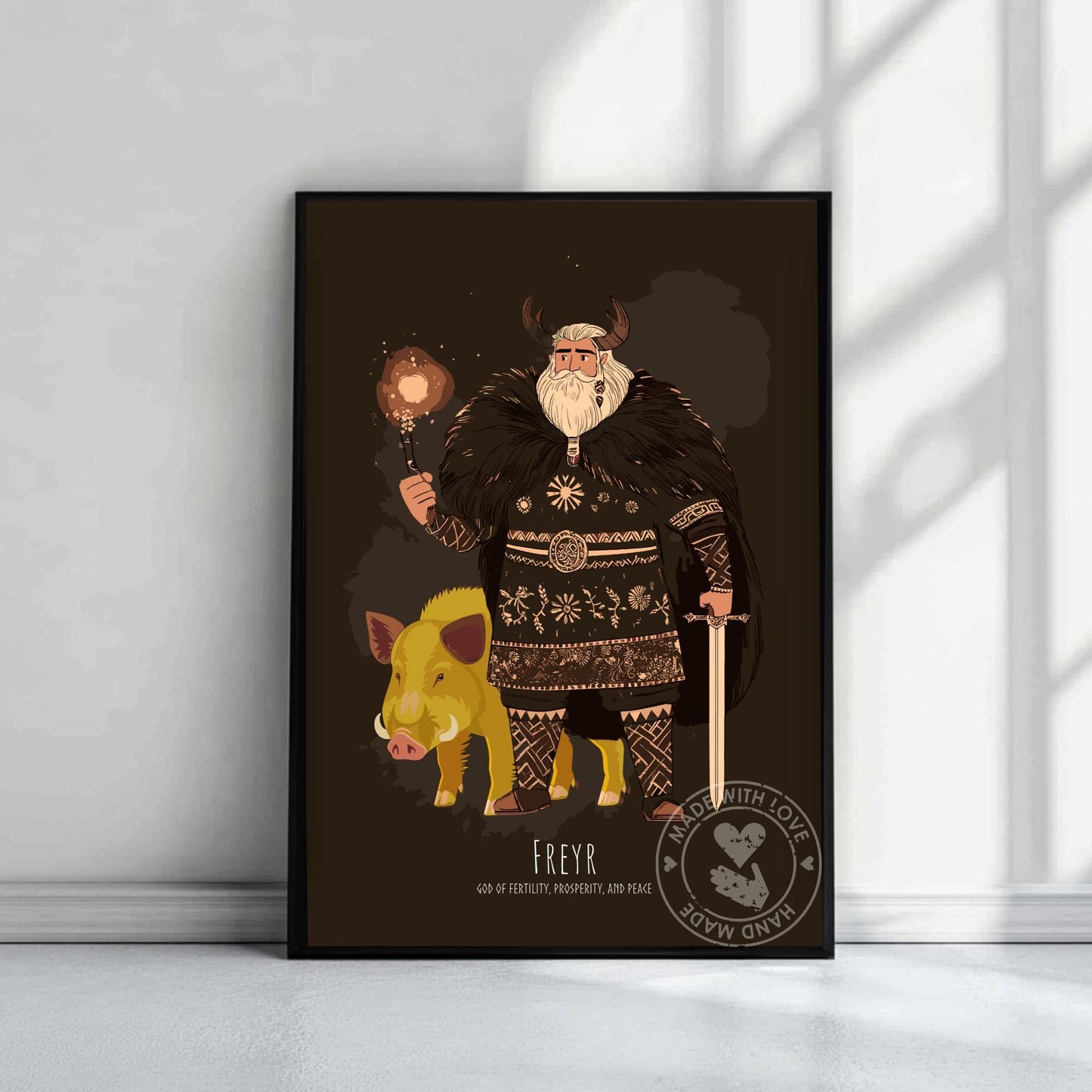 Freyr God Poster