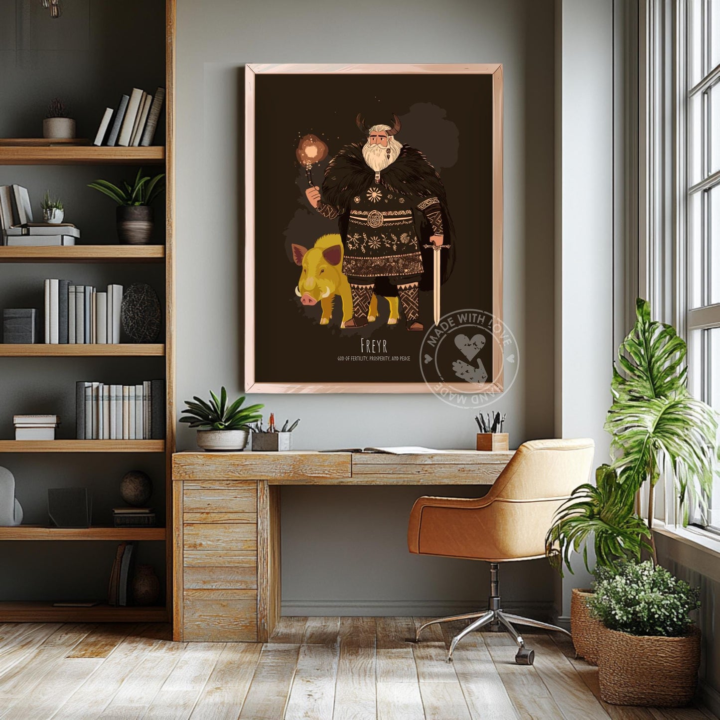 Freyr God Poster