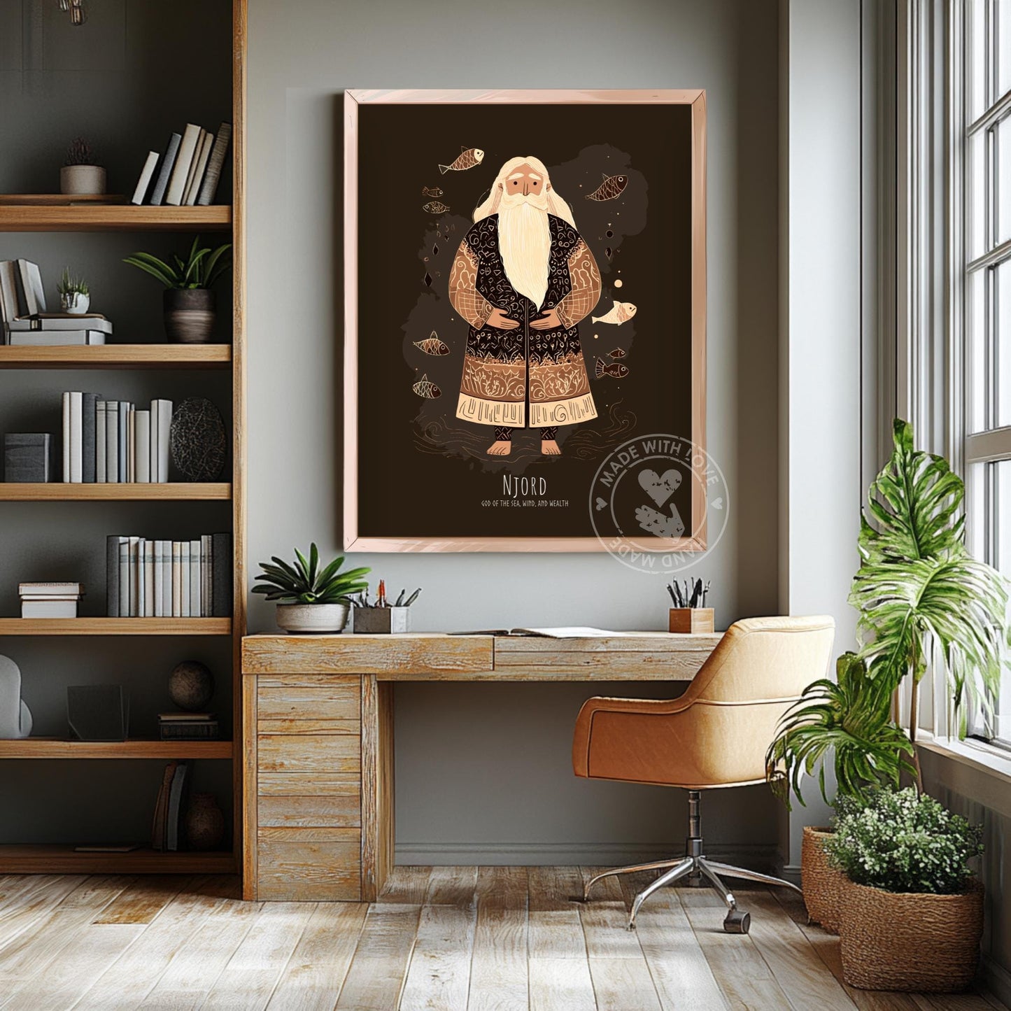 Norse god Njord Poster