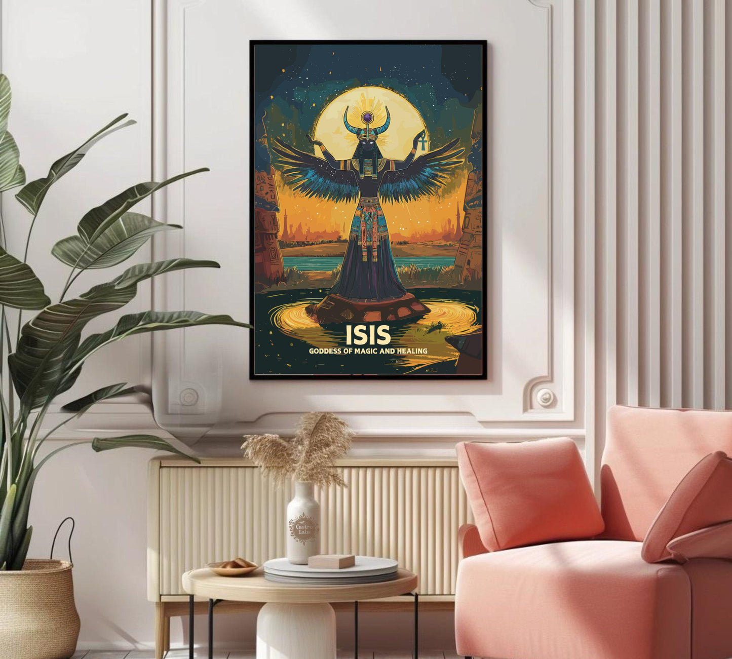 Isis Poster, Egyptian Goddess Isis, Isis Goddess, Ancient Egypt Art, Egyptian Mythology Isis, Goddess of Magic and Healing