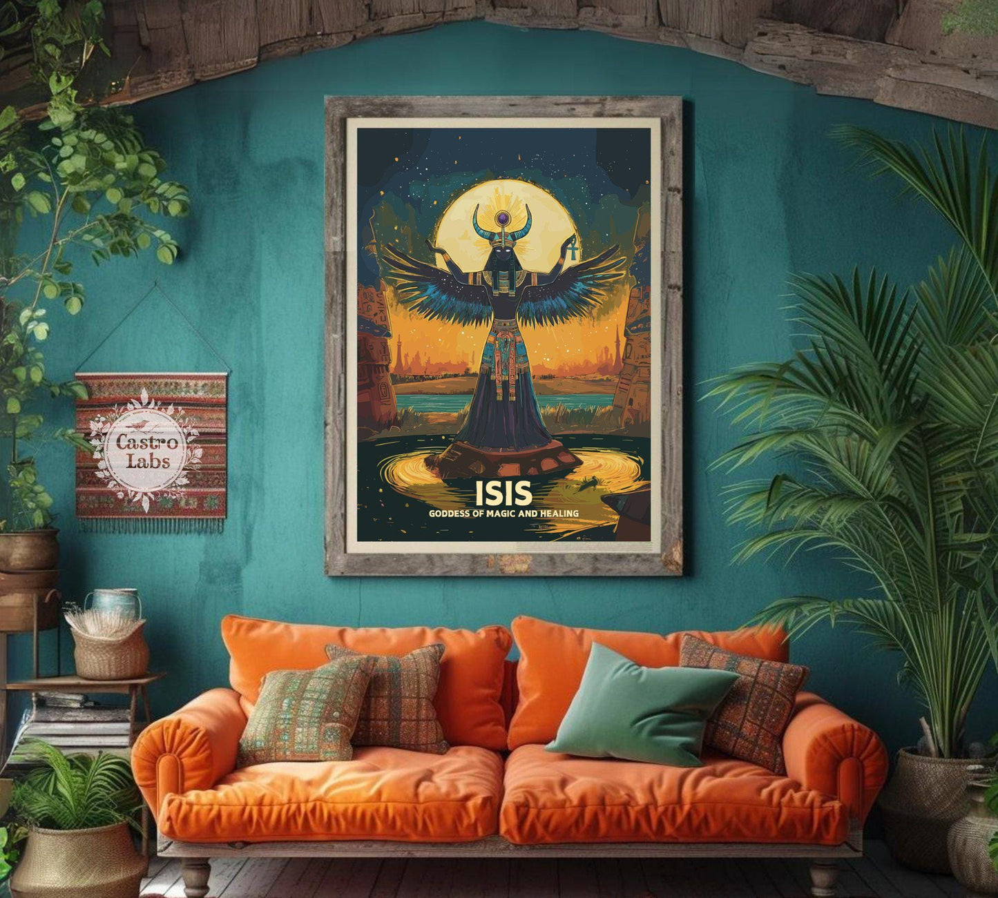 Isis Poster, Egyptian Goddess Isis, Isis Goddess, Ancient Egypt Art, Egyptian Mythology Isis, Goddess of Magic and Healing