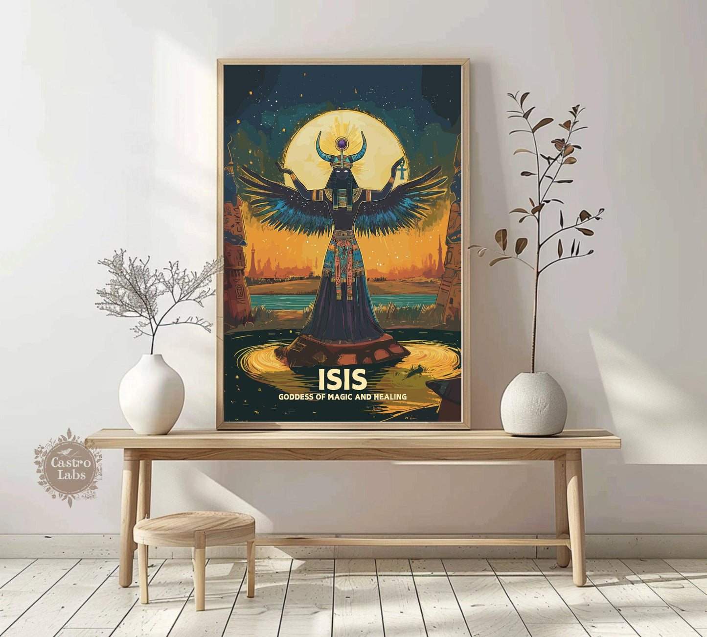 Isis Poster, Egyptian Goddess Isis, Isis Goddess, Ancient Egypt Art