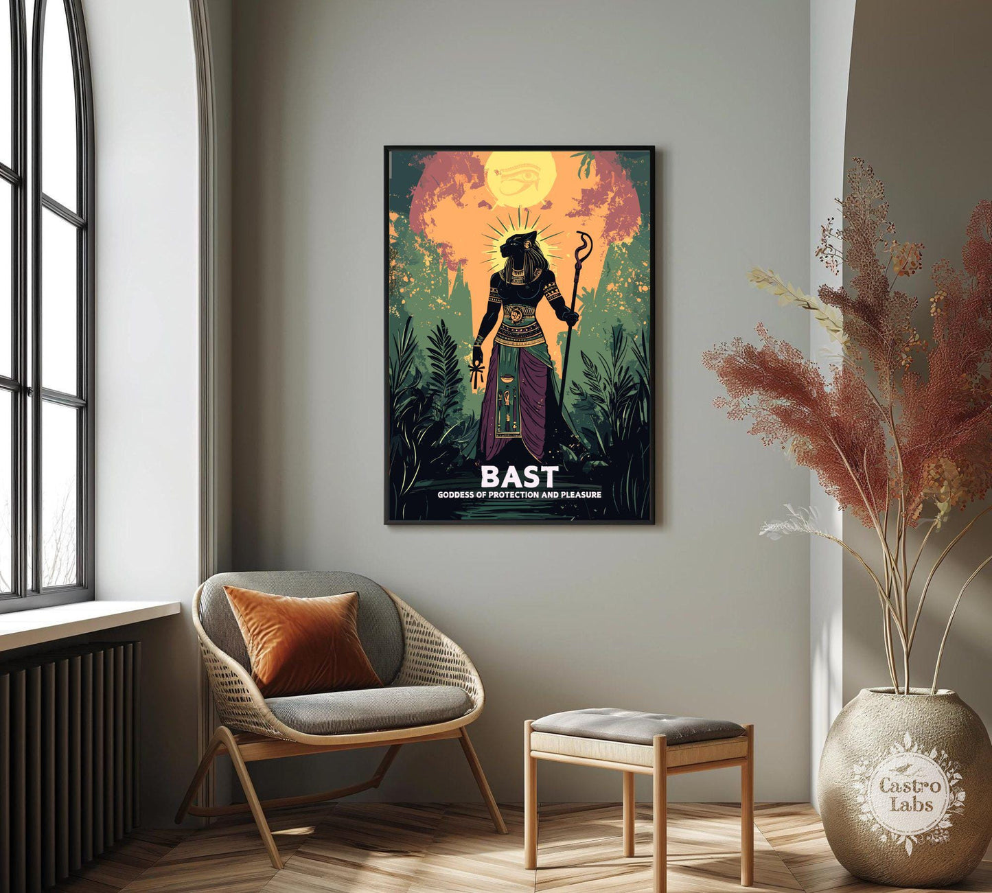 Bast Poster, Egyptian Goddess Bastet, Bast Goddess