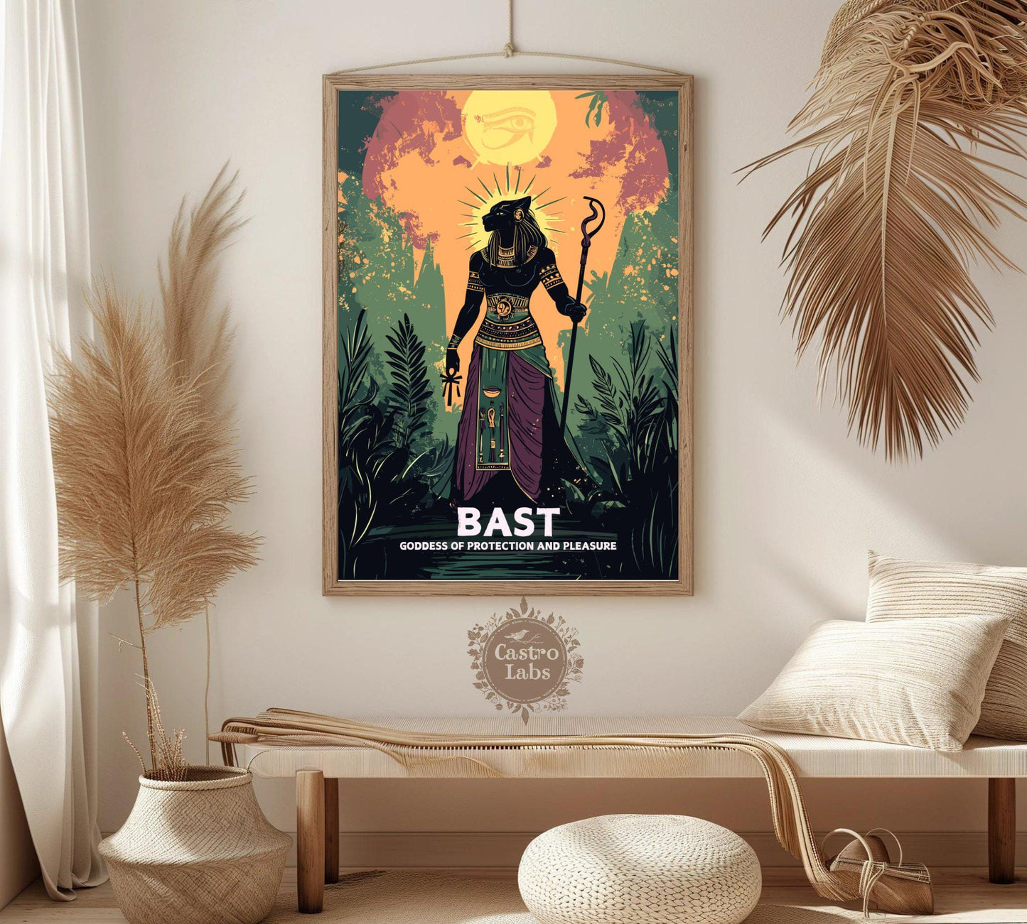 Bast Poster, Egyptian Goddess Bastet, Bast Goddess