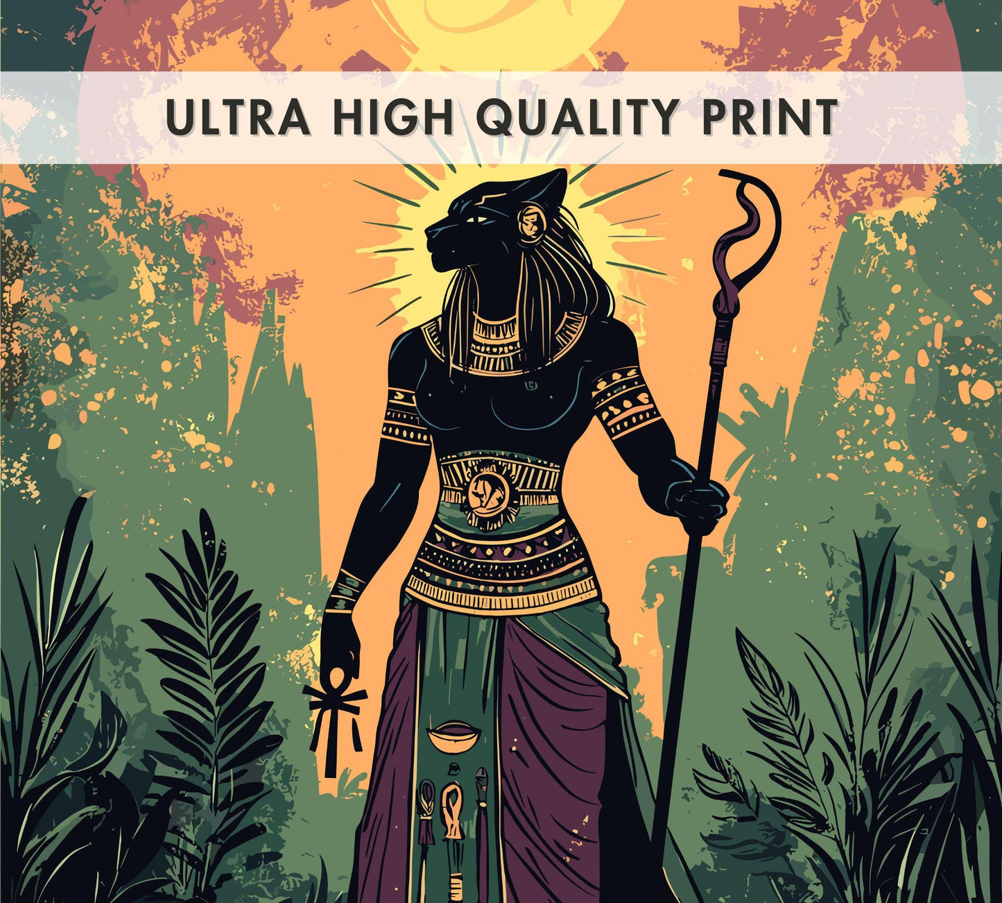 Bast Poster, Egyptian Goddess Bastet, Bast Goddess