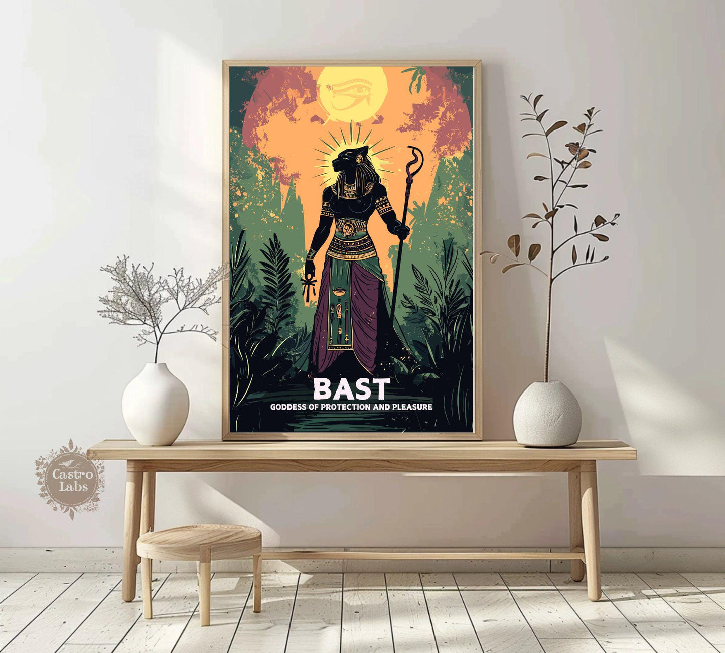 Bast Poster, Egyptian Goddess Bastet, Bast Goddess