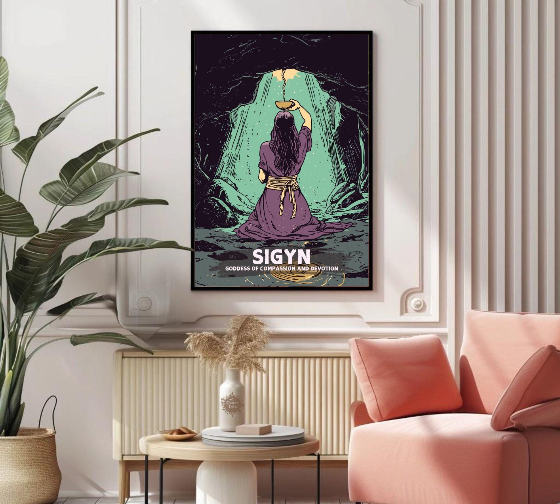 Sigyn Goddess Poster, Goddess of compassion and devotion