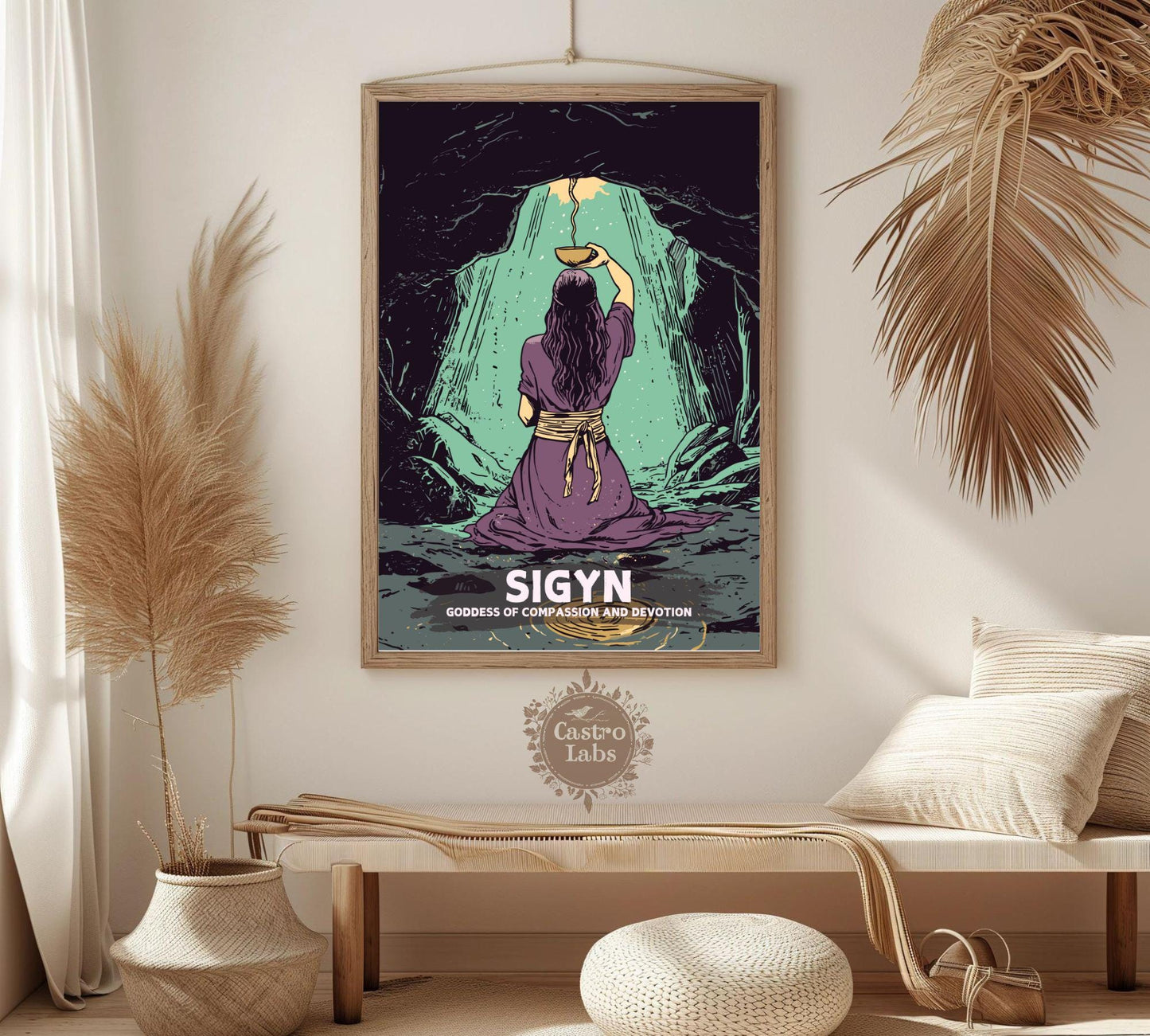 Sigyn Goddess Poster, Goddess of compassion and devotion