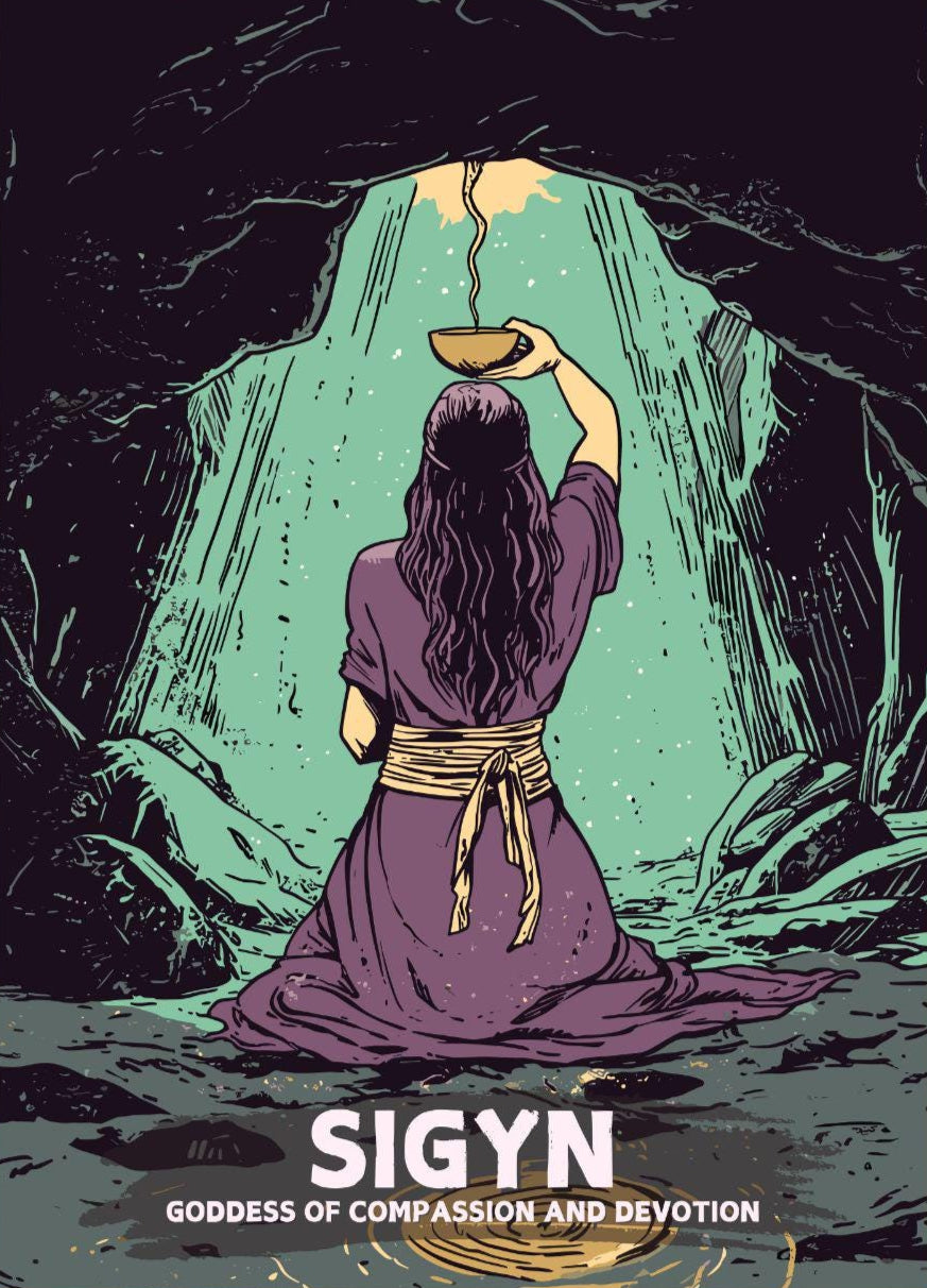 Sigyn Goddess Poster, Goddess of compassion and devotion