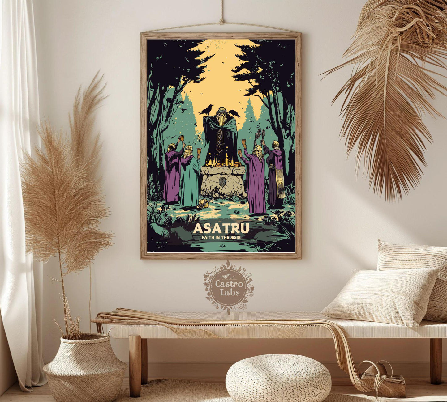 Asatru Artwork, Norse Pagan Rituals Poster