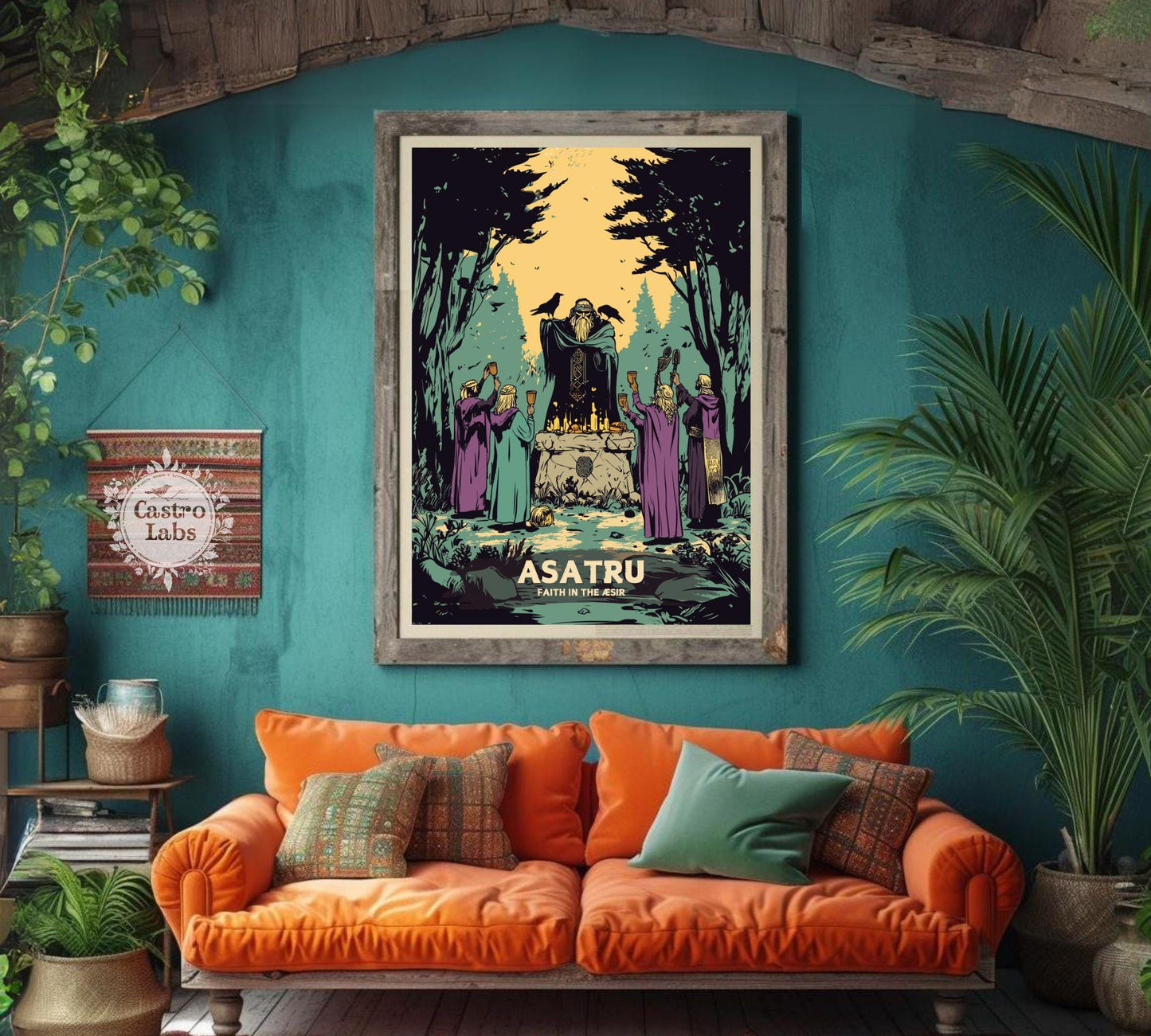 Asatru Artwork, Norse Pagan Rituals Poster